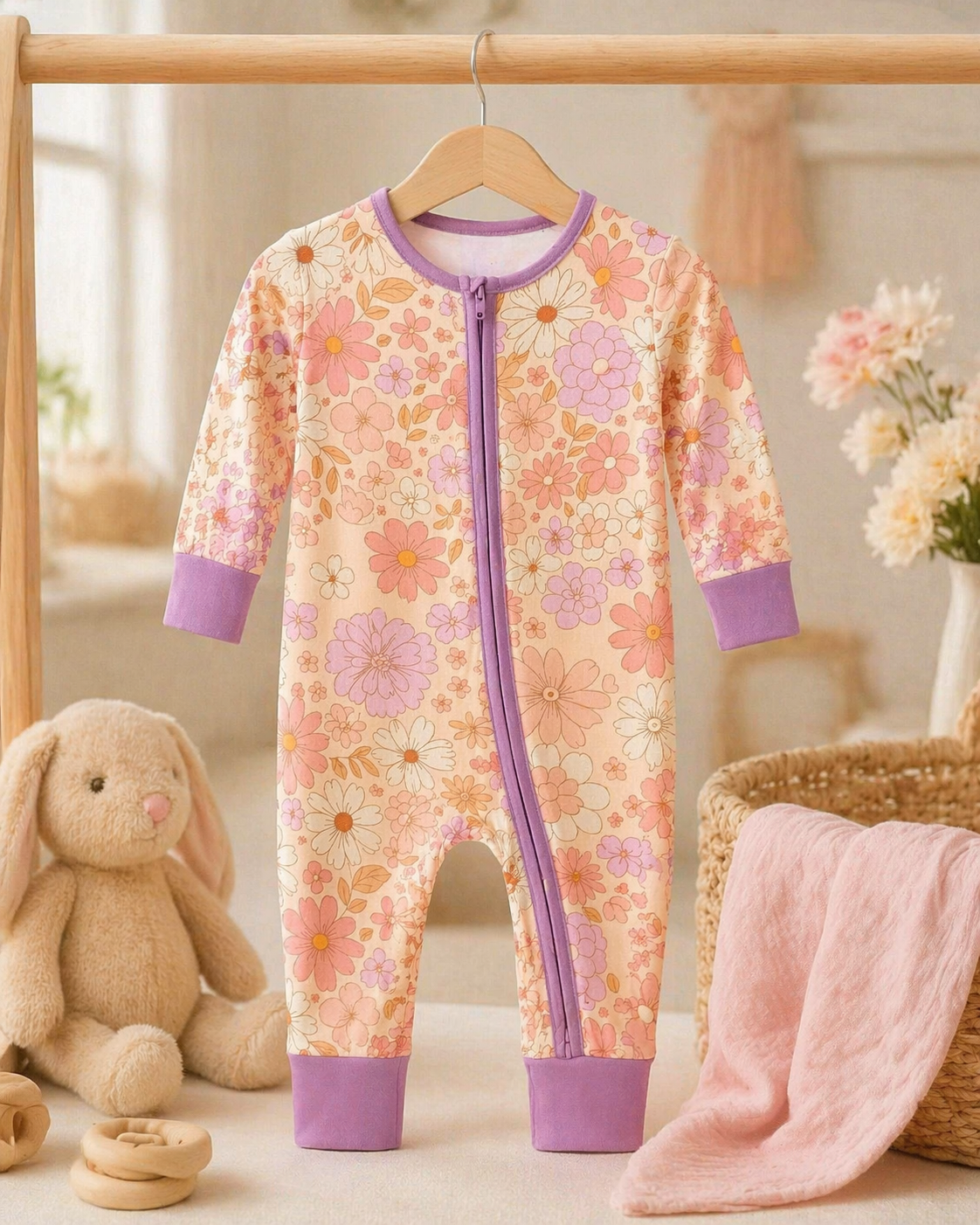Peony Pink – Matching Floral Pajama Set