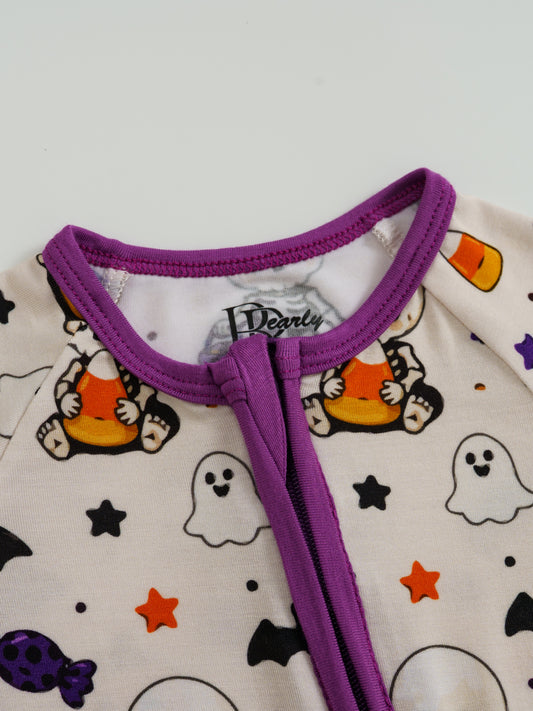 Spooky Snuggles – Halloween Bamboo Zipper Sleeper – Without Grippers