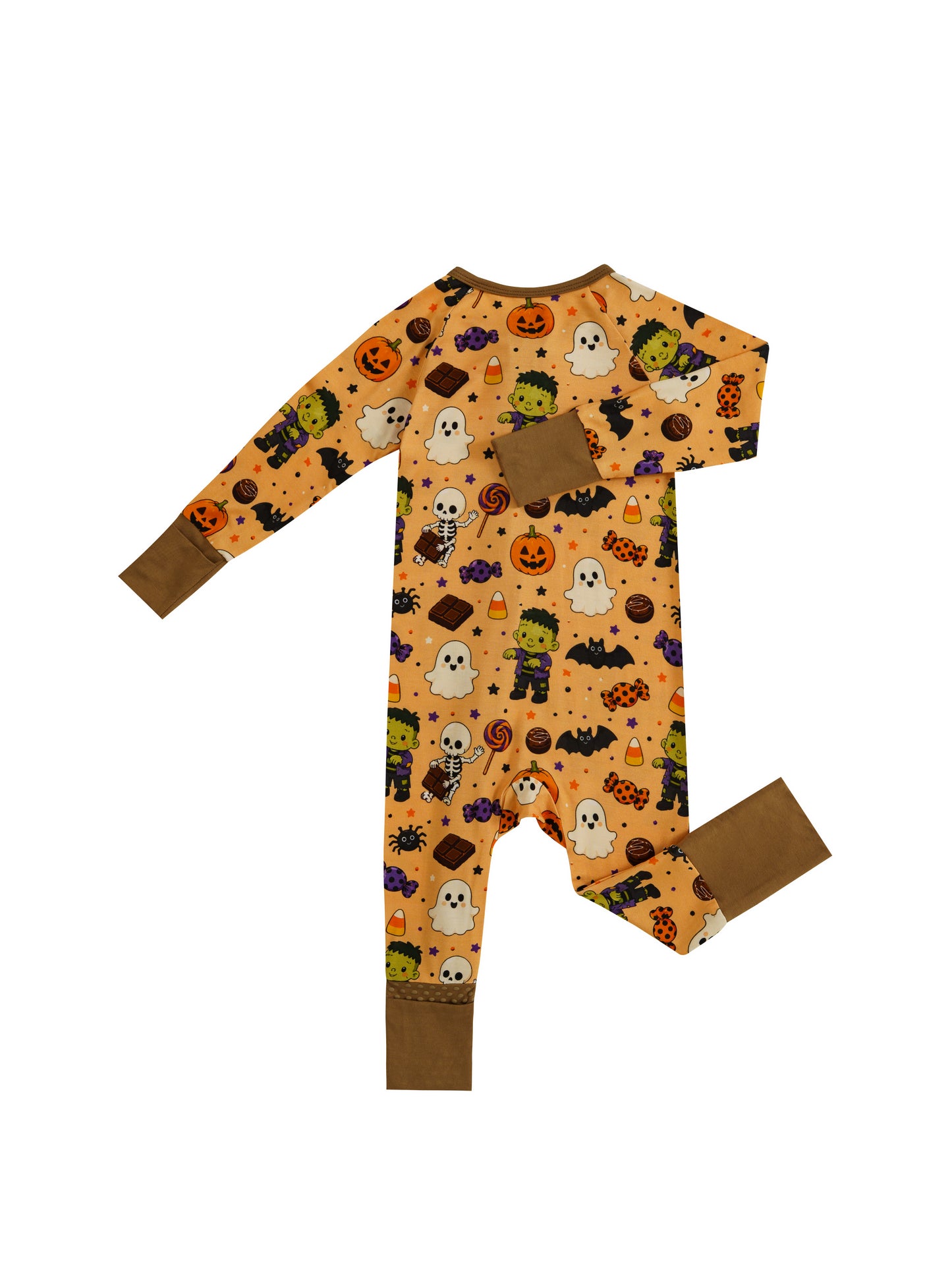 Skeleton Sweeties – Halloween Bamboo Zipper Sleeper – With Grippers