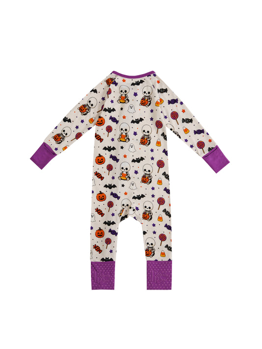Spooky Snuggles – Halloween Bamboo Zipper Sleeper – With Grippers