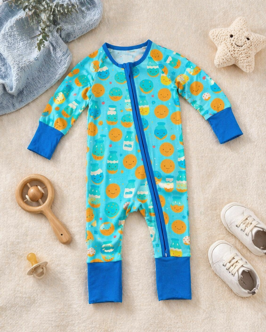 Milk & Cookies Party Baby Onesie
