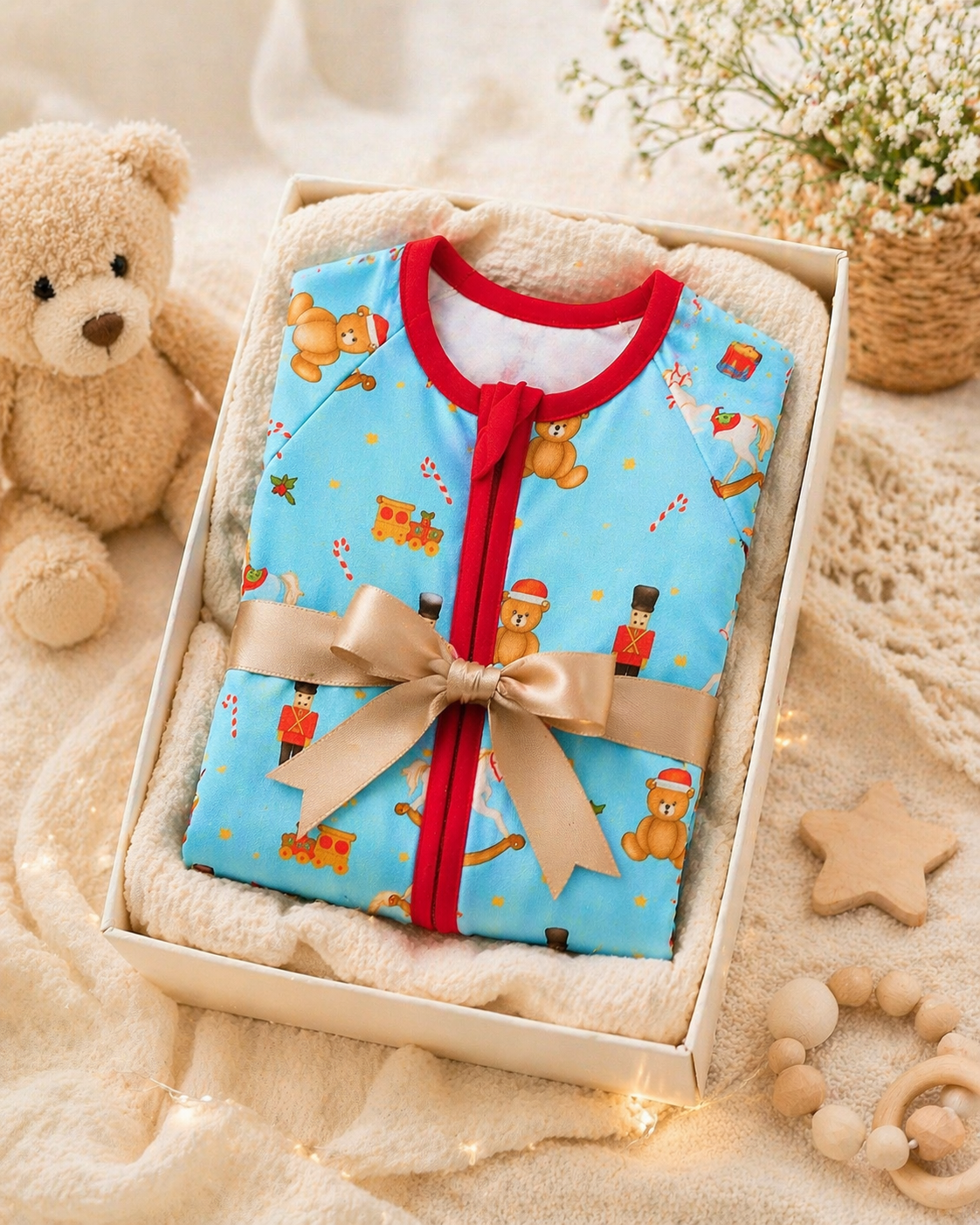 Nutcracker Nursery – Festive Christmas Pajama Onesie