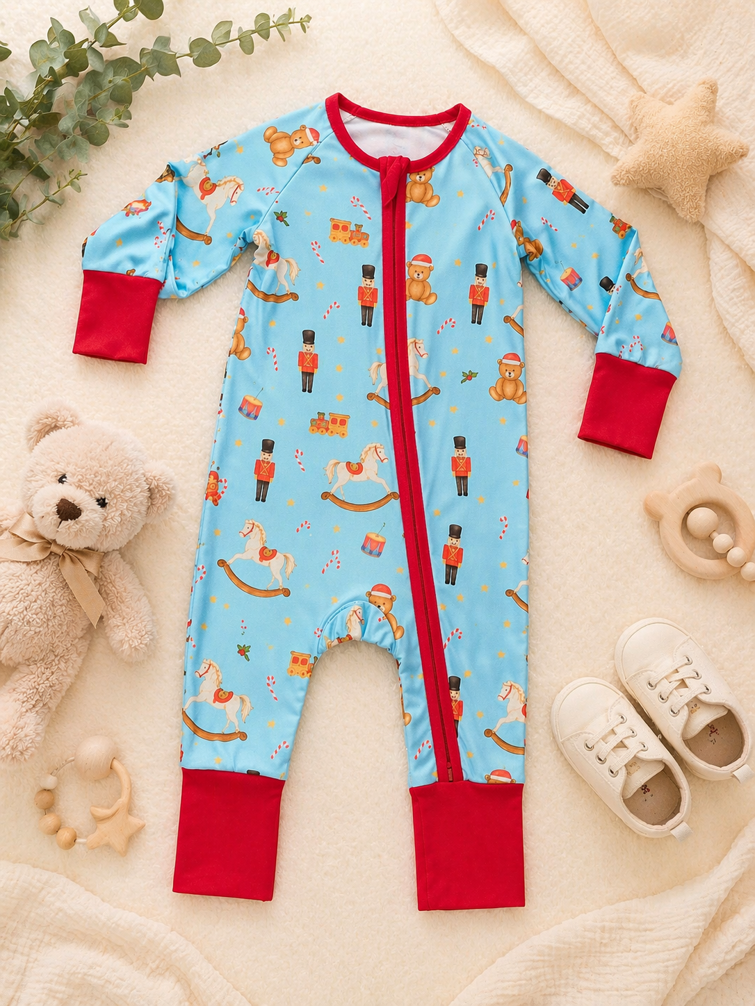 Nutcracker Nursery – Festive Christmas Pajama Onesie