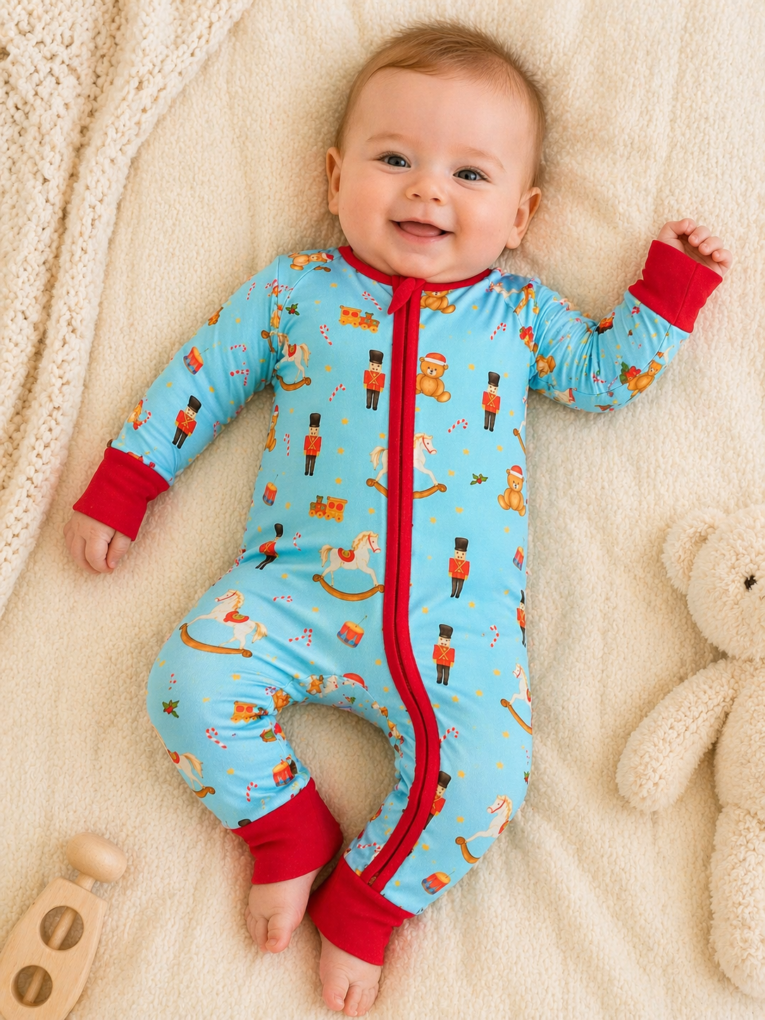 Nutcracker Nursery – Festive Christmas Pajama Onesie
