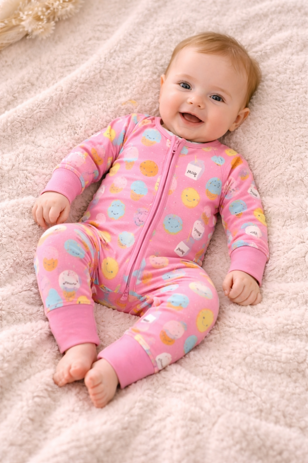 Donut Dream – Dessert Themed Pink Baby Onesie