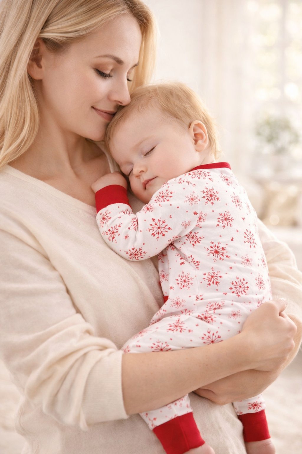 Snowflake Sparkle – Festive Baby Pajama Onesie