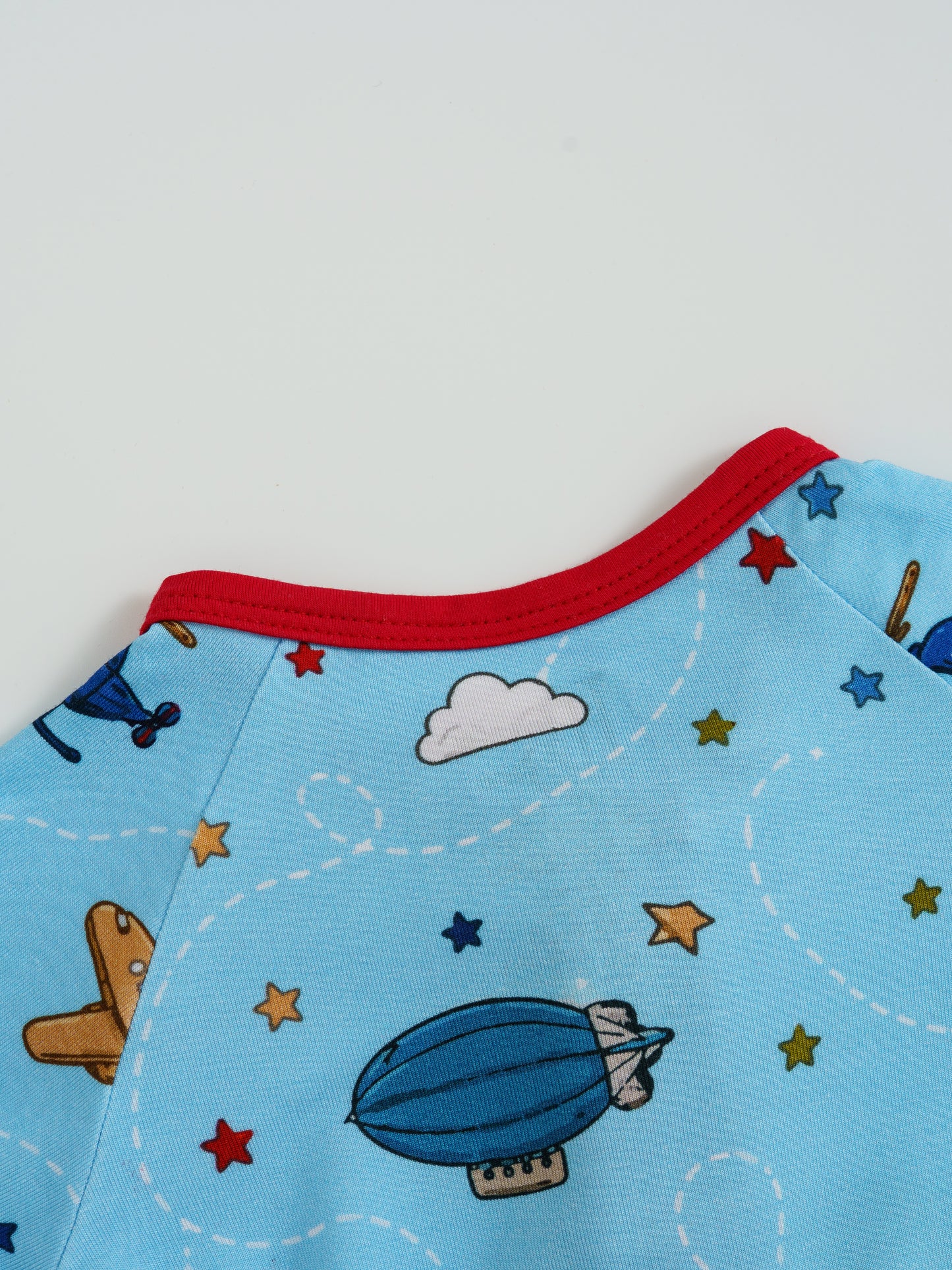 Little Aviators – Airplane Bamboo Zipper Sleeper – With Grippers
