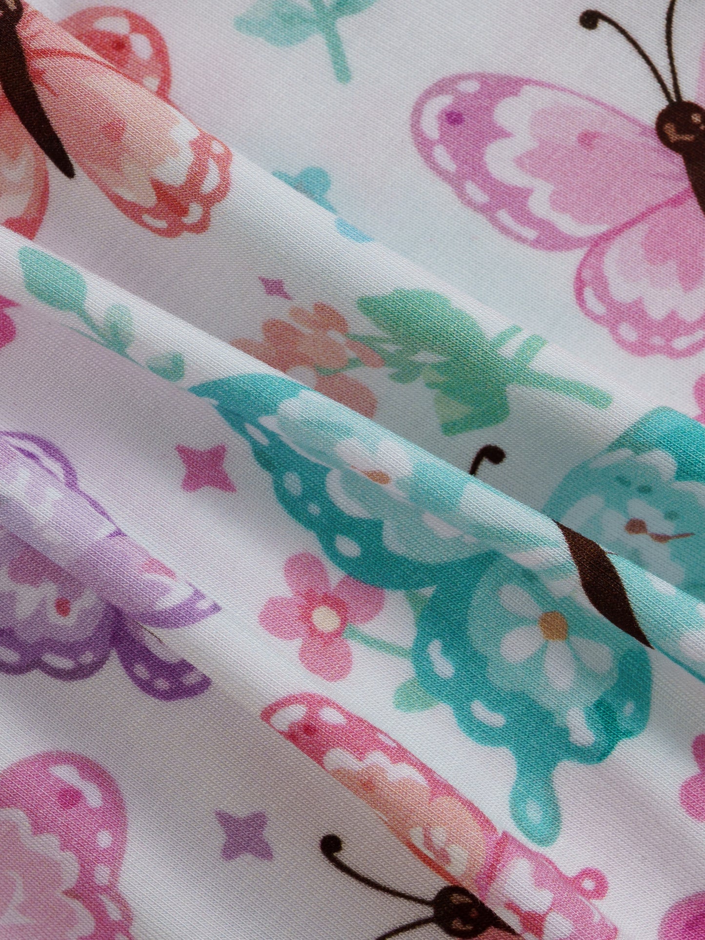 Butterfly Star – Butterfly Bamboo Zipper Sleeper – Without Grippers