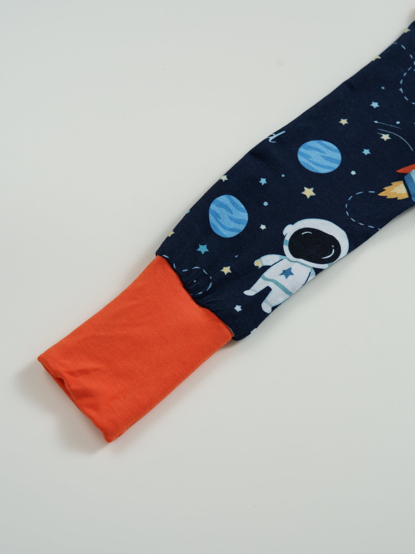 Astronaut Boy Bamboo Zipper Sleeper – With Grippers