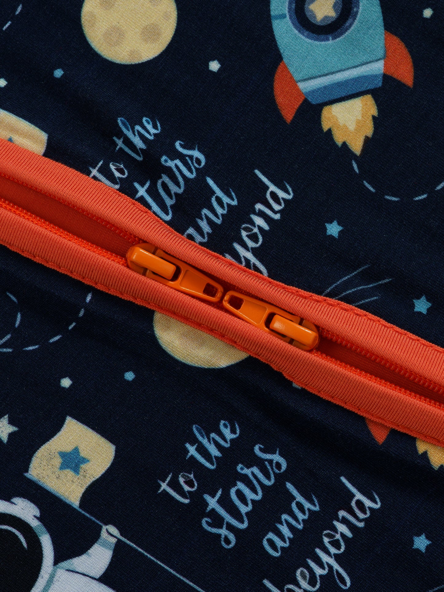 Astronaut Boy Bamboo Zipper Sleeper – With Grippers