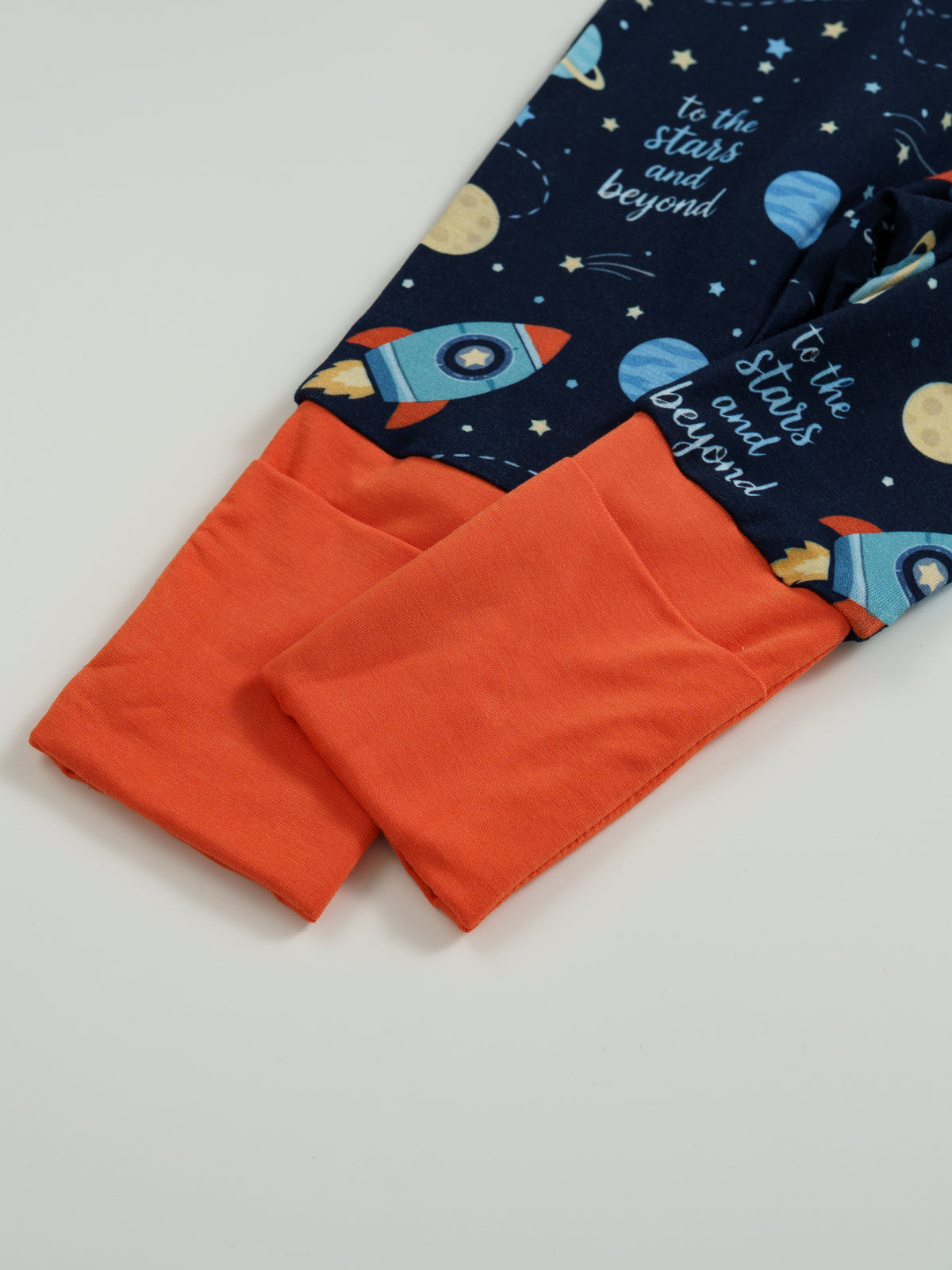 Astronaut Boy Bamboo Zipper Sleeper – Without Grippers