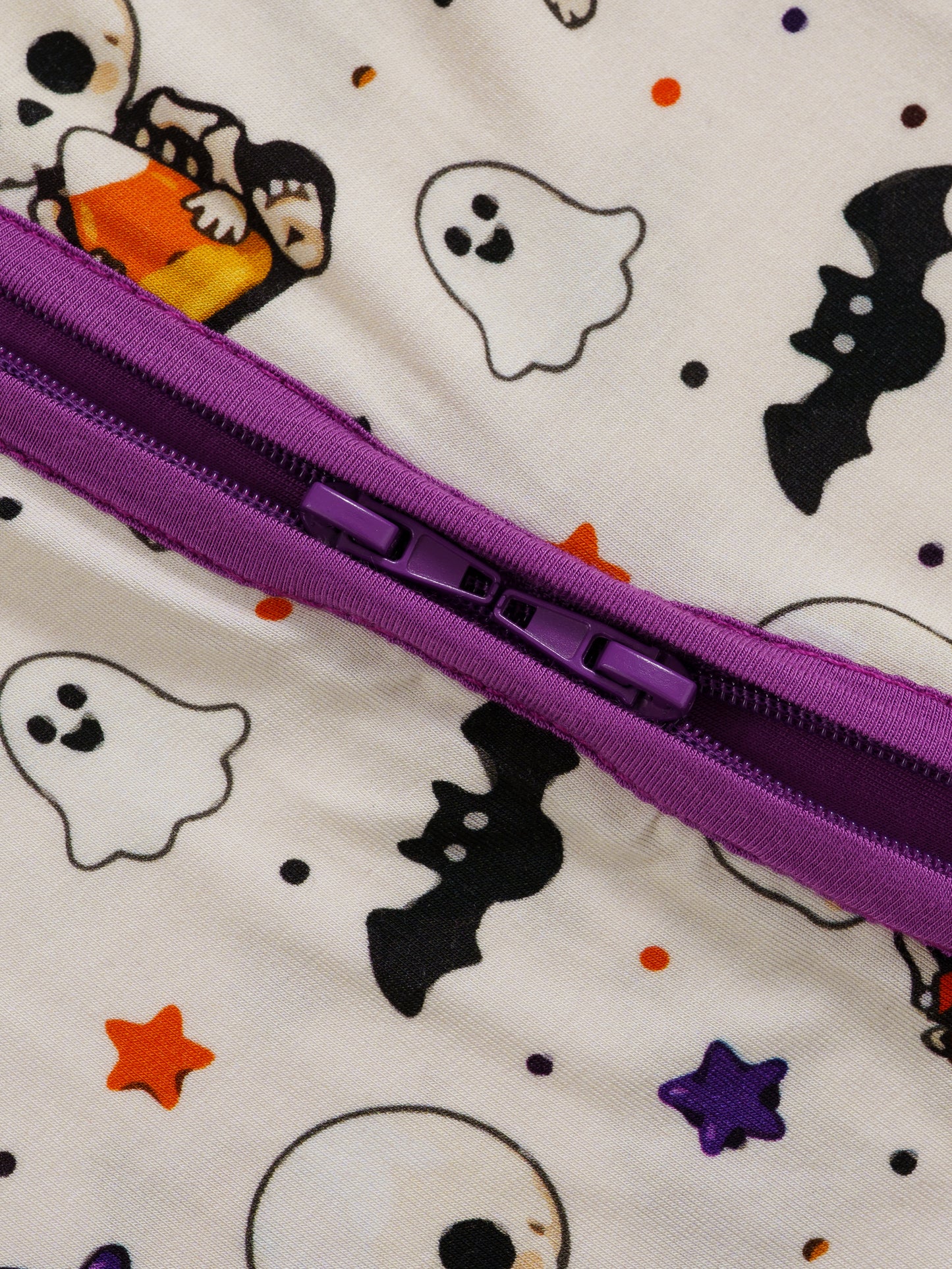 Spooky Snuggles – Halloween Bamboo Zipper Sleeper – With Grippers