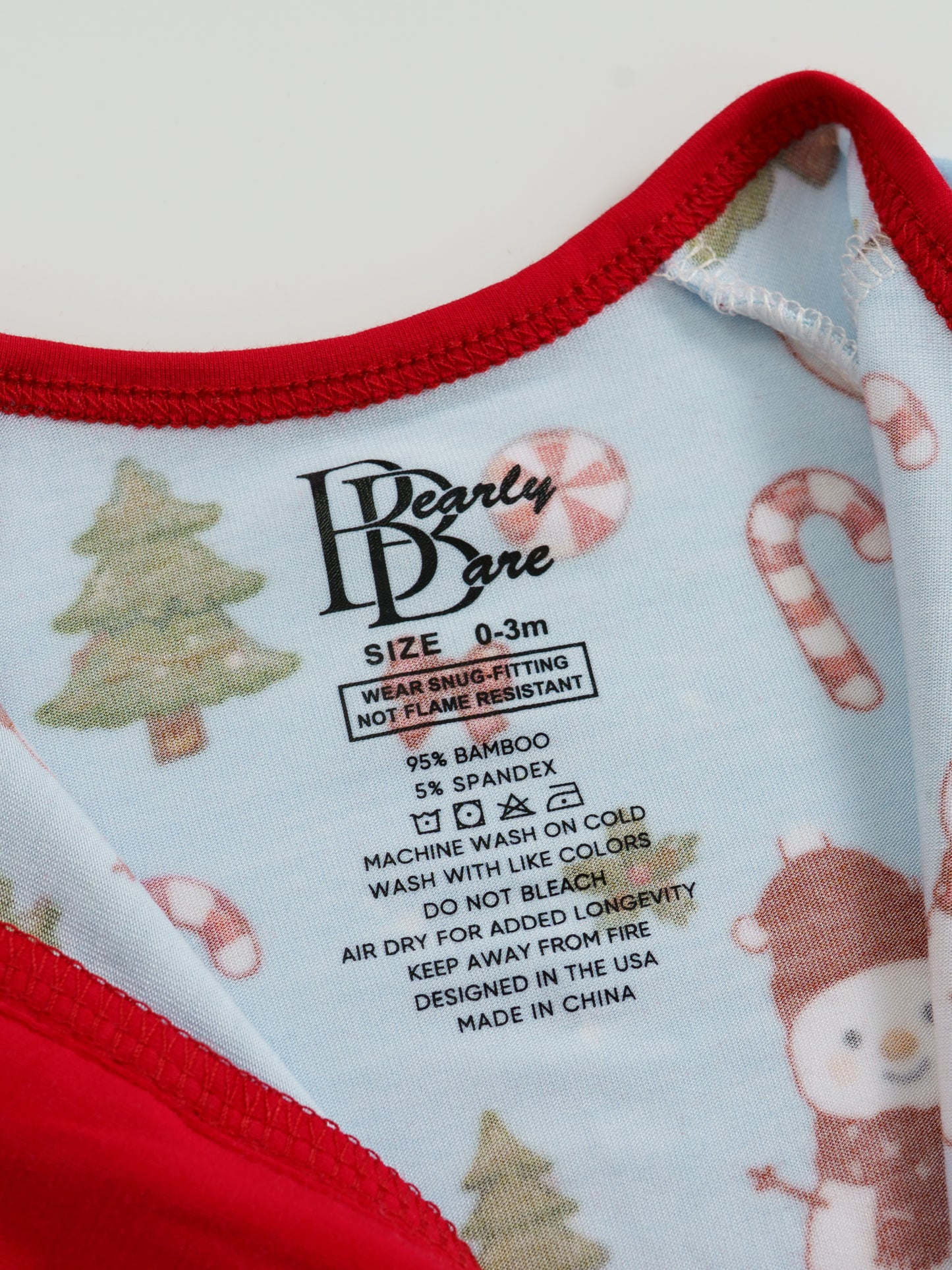 Christmas Cottage – Holiday Bamboo Zipper Sleeper – Without Grippers
