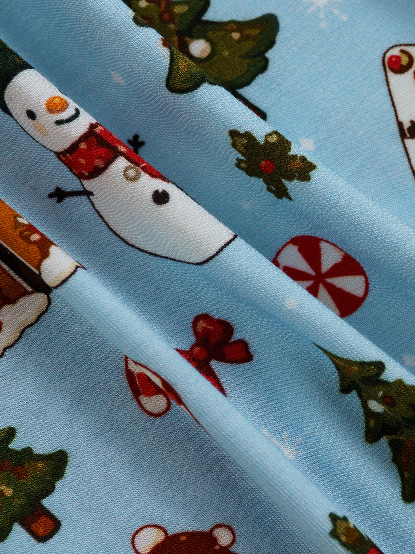 Christmas Cottage – Holiday Bamboo Zipper Sleeper – With Grippers