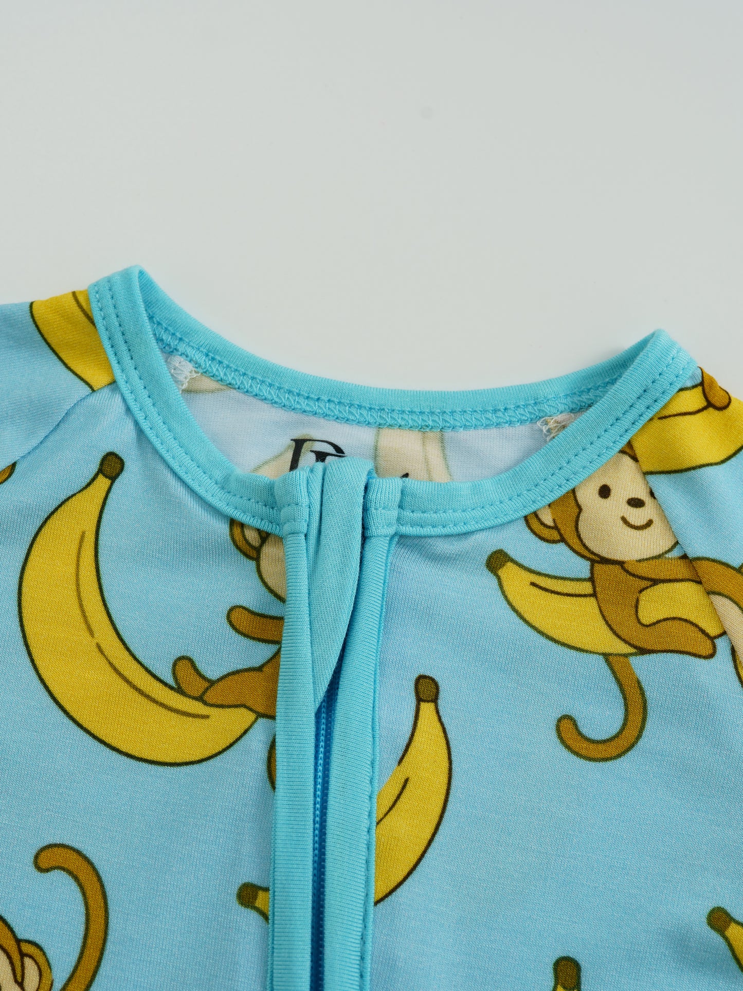 Banana Buddies – Playful Monkey Bamboo Zipper Sleeper – Without Grippers