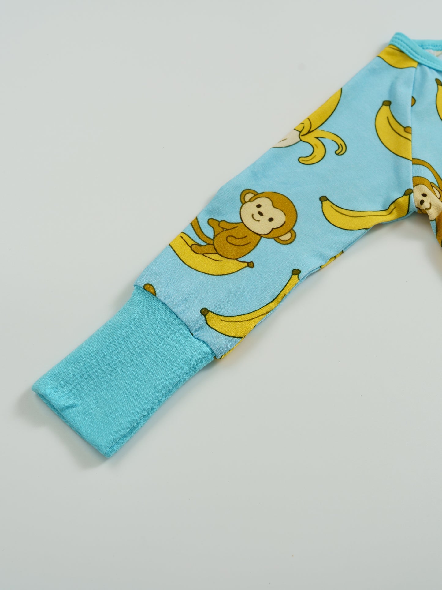 Banana Buddies – Playful Monkey Bamboo Zipper Sleeper – Without Grippers