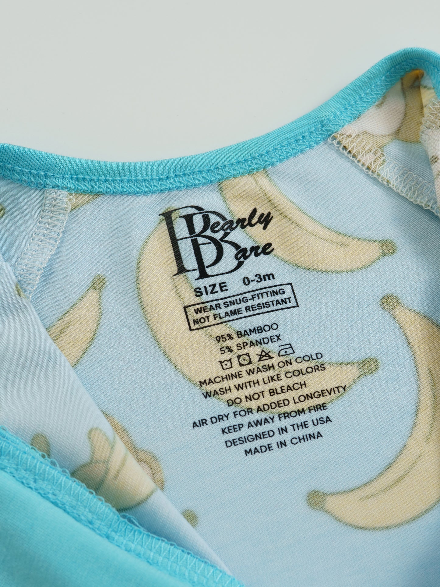 Banana Buddies – Playful Monkey Bamboo Zipper Sleeper – Without Grippers