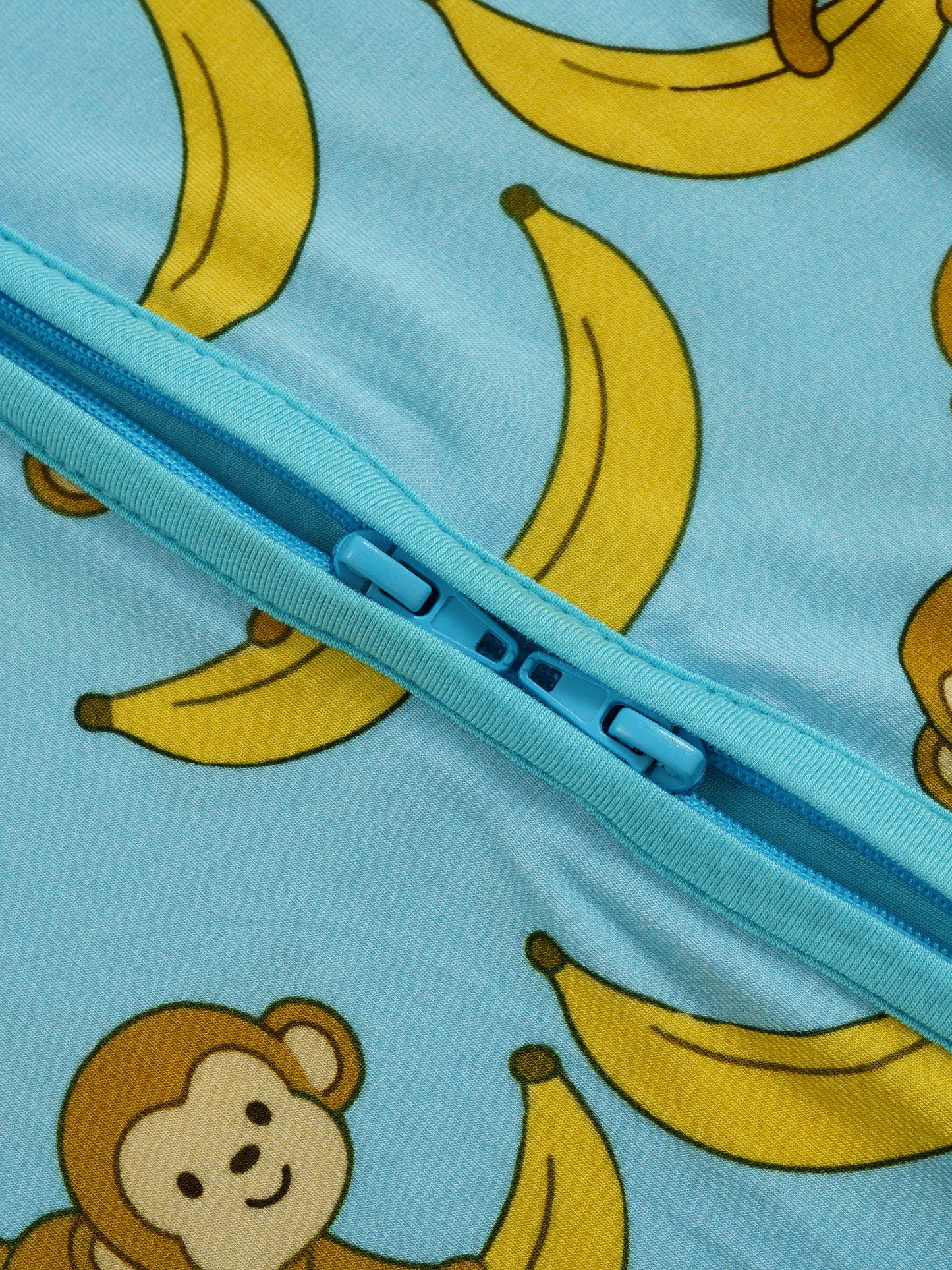 Banana Buddies – Playful Monkey Bamboo Zipper Sleeper – Without Grippers