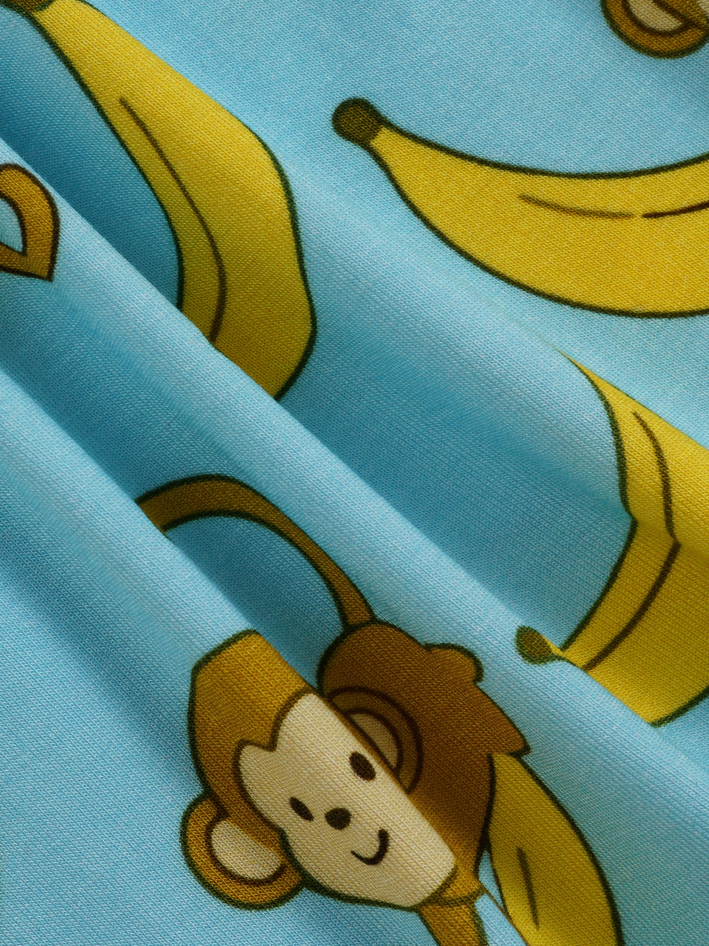 Banana Buddies – Playful Monkey Bamboo Zipper Sleeper – Without Grippers