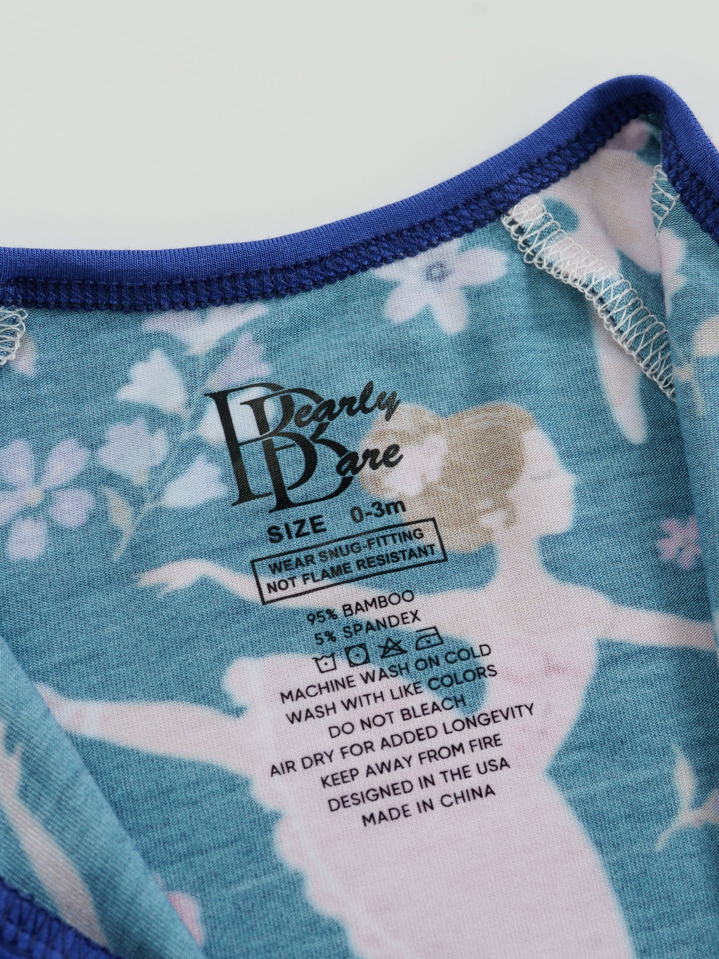 Midnight Ballerina Bamboo Zipper Sleeper – Without Grippers