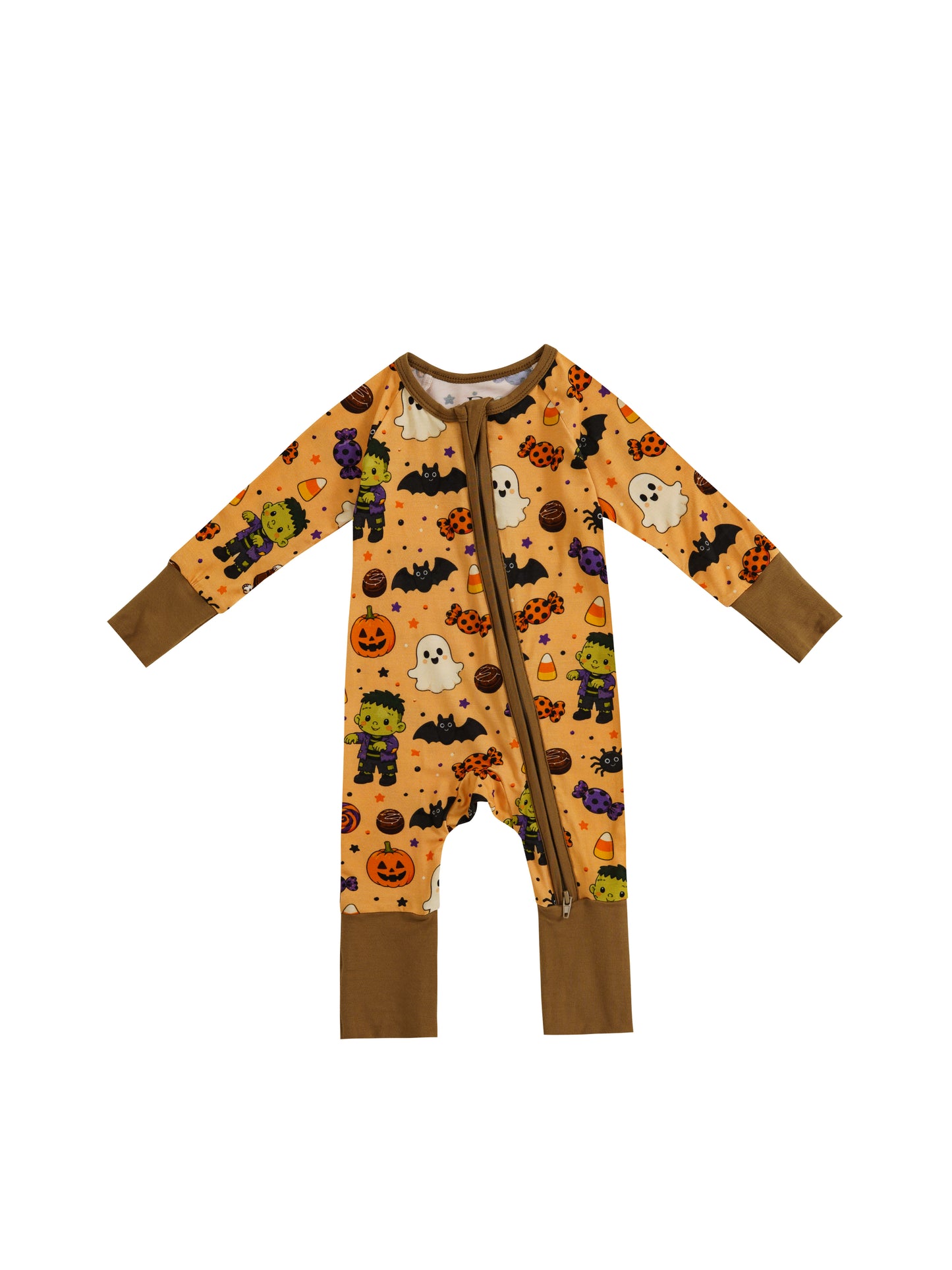 Skeleton Sweeties – Halloween Bamboo Zipper Sleeper – Without Grippers