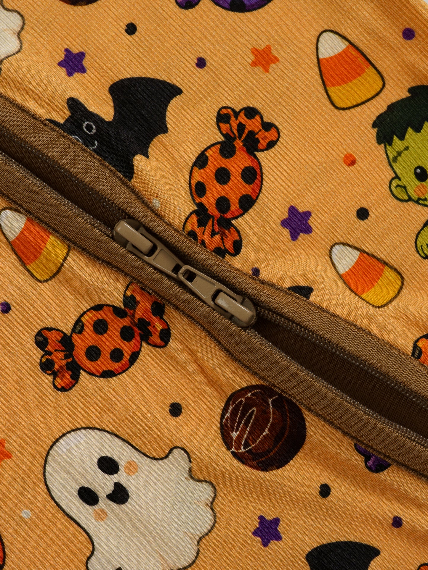 Skeleton Sweeties – Halloween Bamboo Zipper Sleeper – Without Grippers