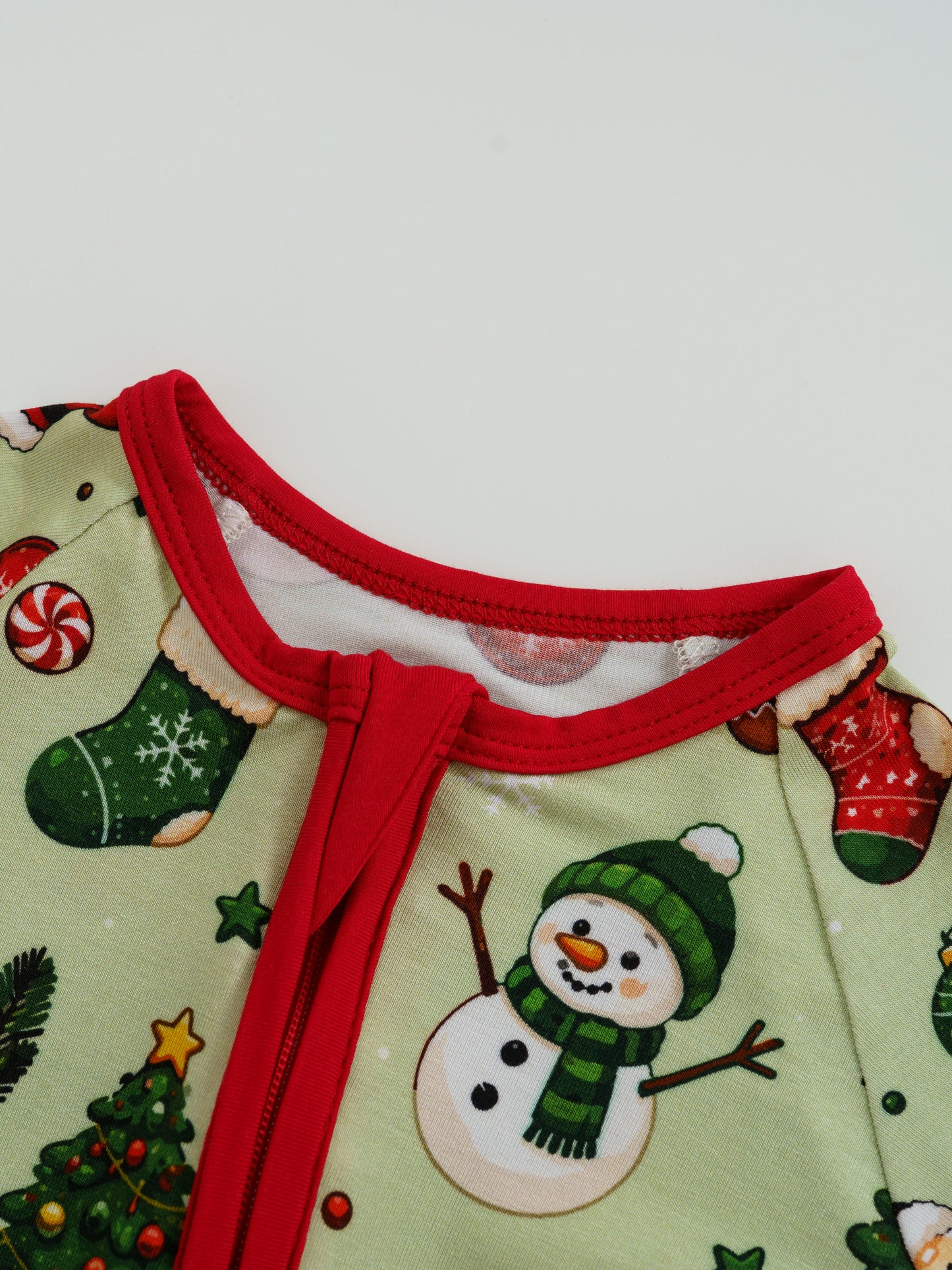 Gingerbread House – Christmas Bamboo Zipper Sleeper – Without Grippers