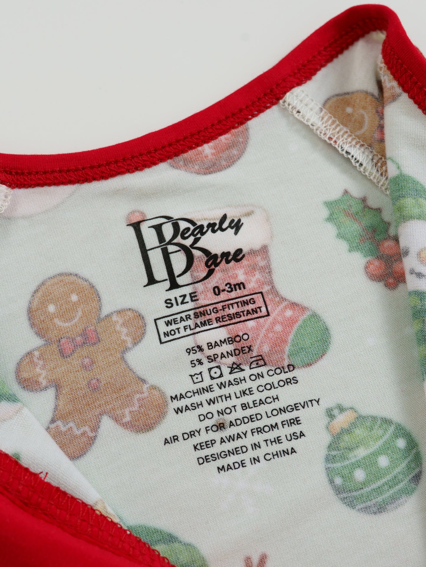Gingerbread House – Christmas Bamboo Zipper Sleeper – Without Grippers