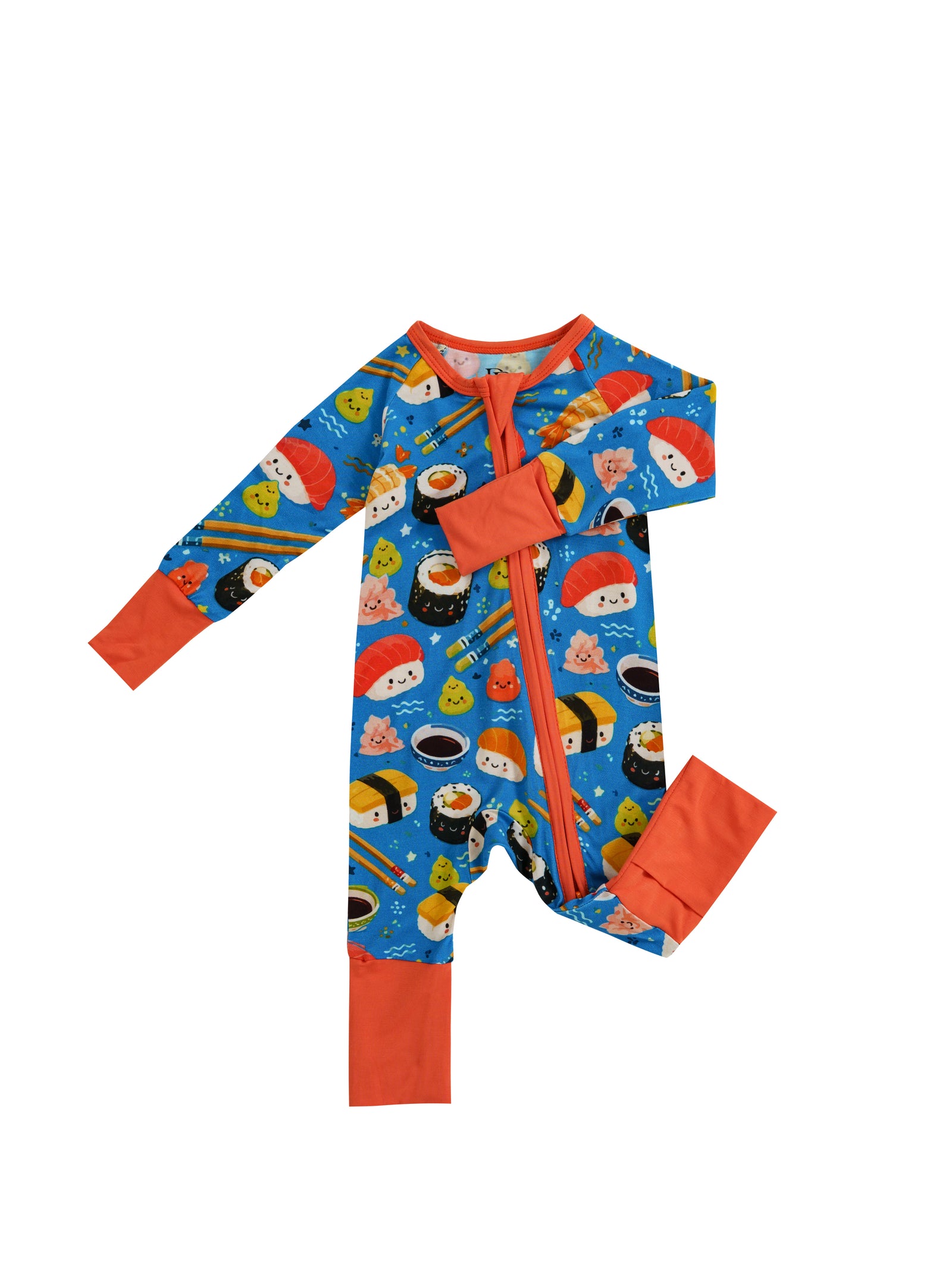 Try Sushi – Foodie Bamboo Zipper Sleeper – Without Grippers