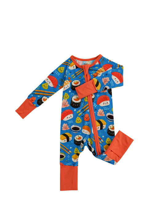 Try Sushi – Foodie Bamboo Zipper Sleeper – Without Grippers