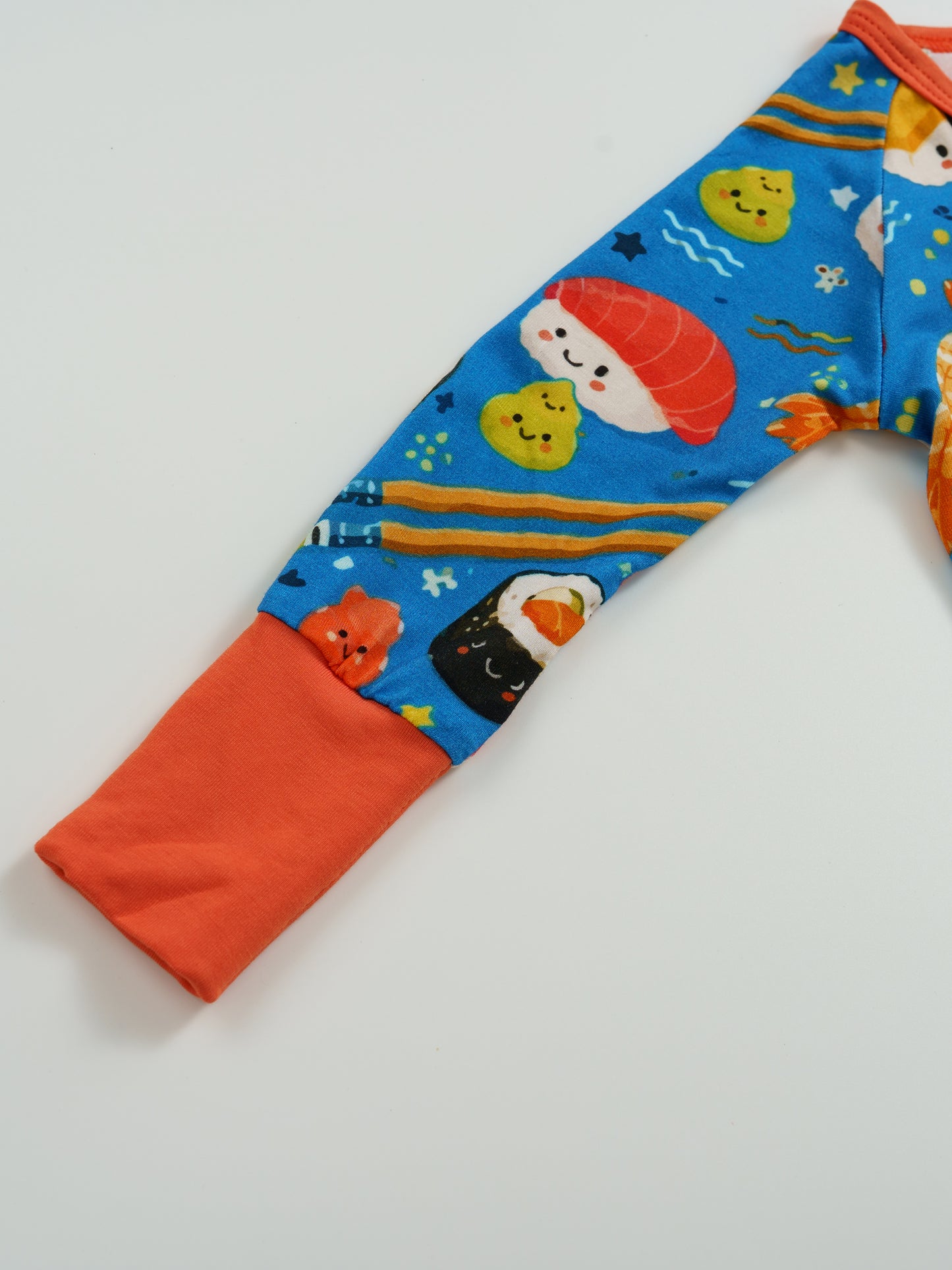 Try Sushi – Foodie Bamboo Zipper Sleeper – With Grippers