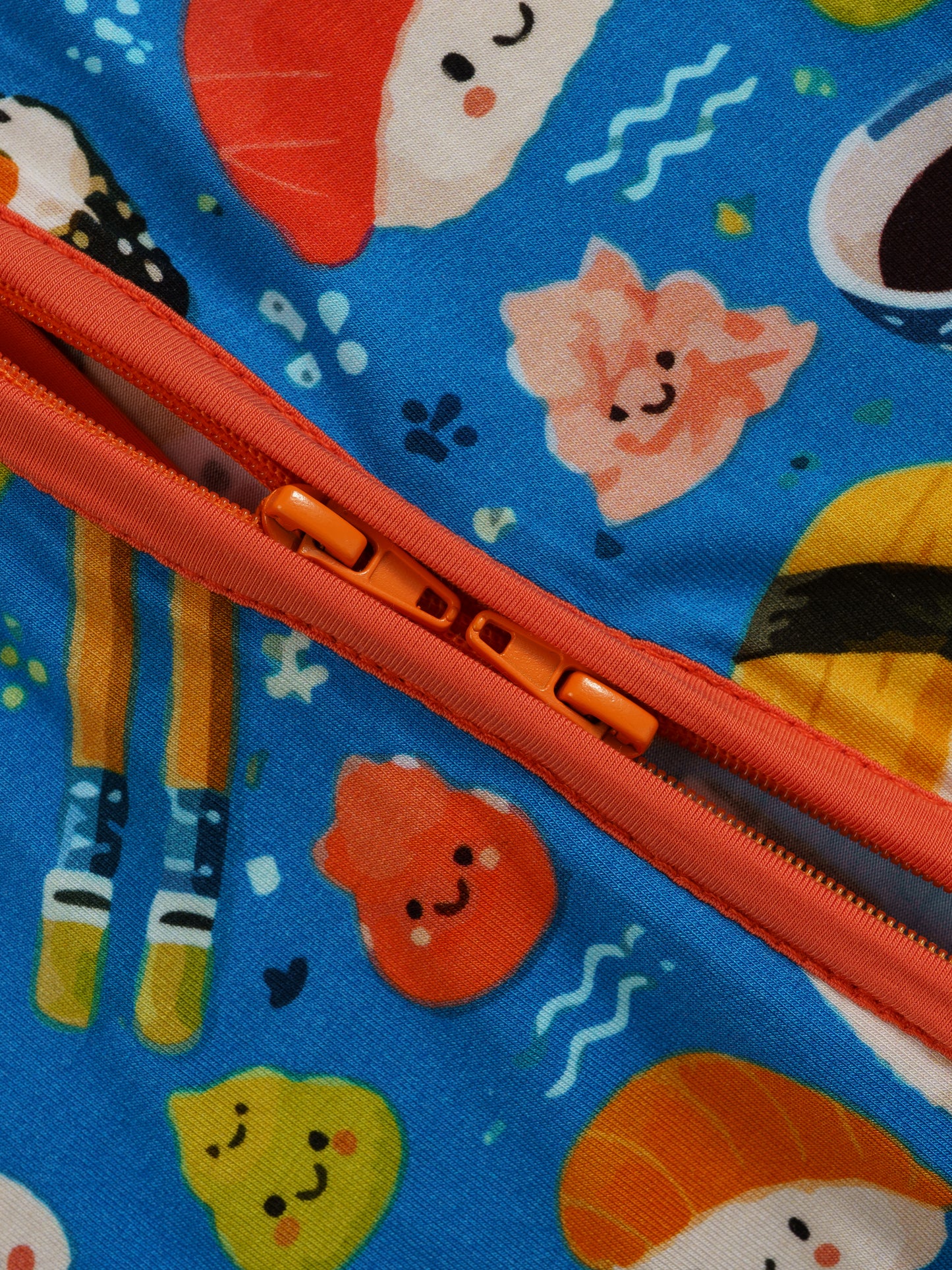 Try Sushi – Foodie Bamboo Zipper Sleeper – With Grippers