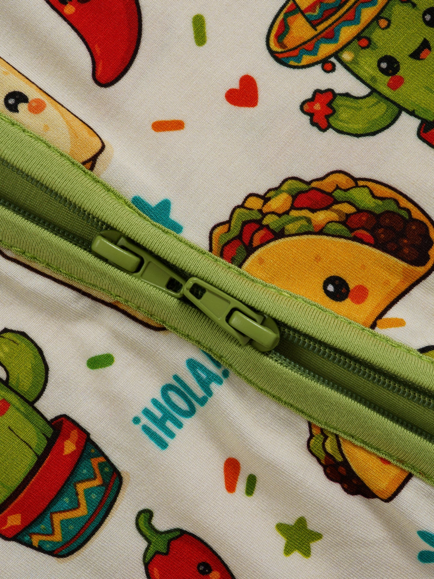 Taco Time – Foodie Bamboo Zipper Sleeper – With Grippers