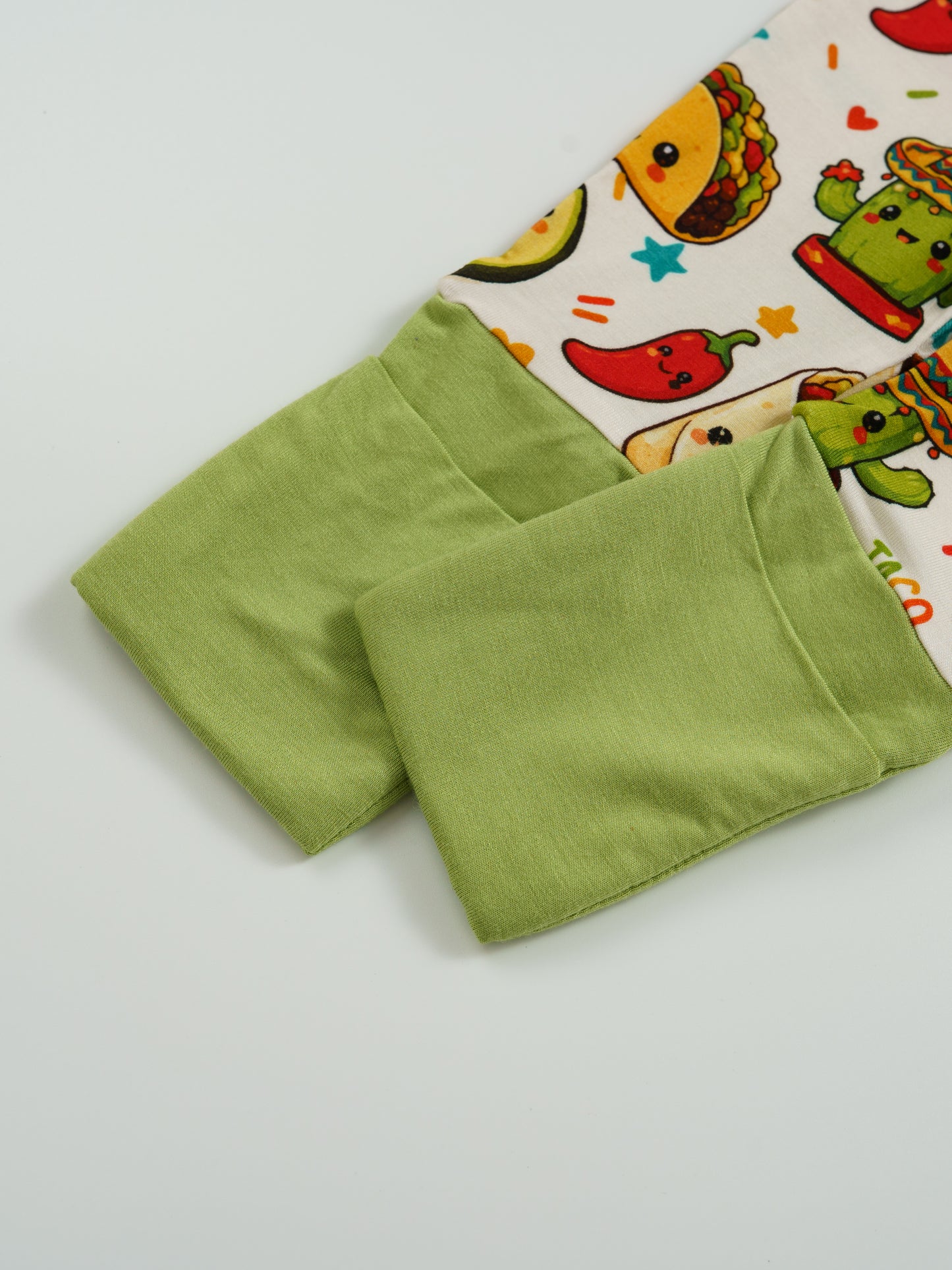 Taco Time – Foodie Bamboo Zipper Sleeper – Without Grippers