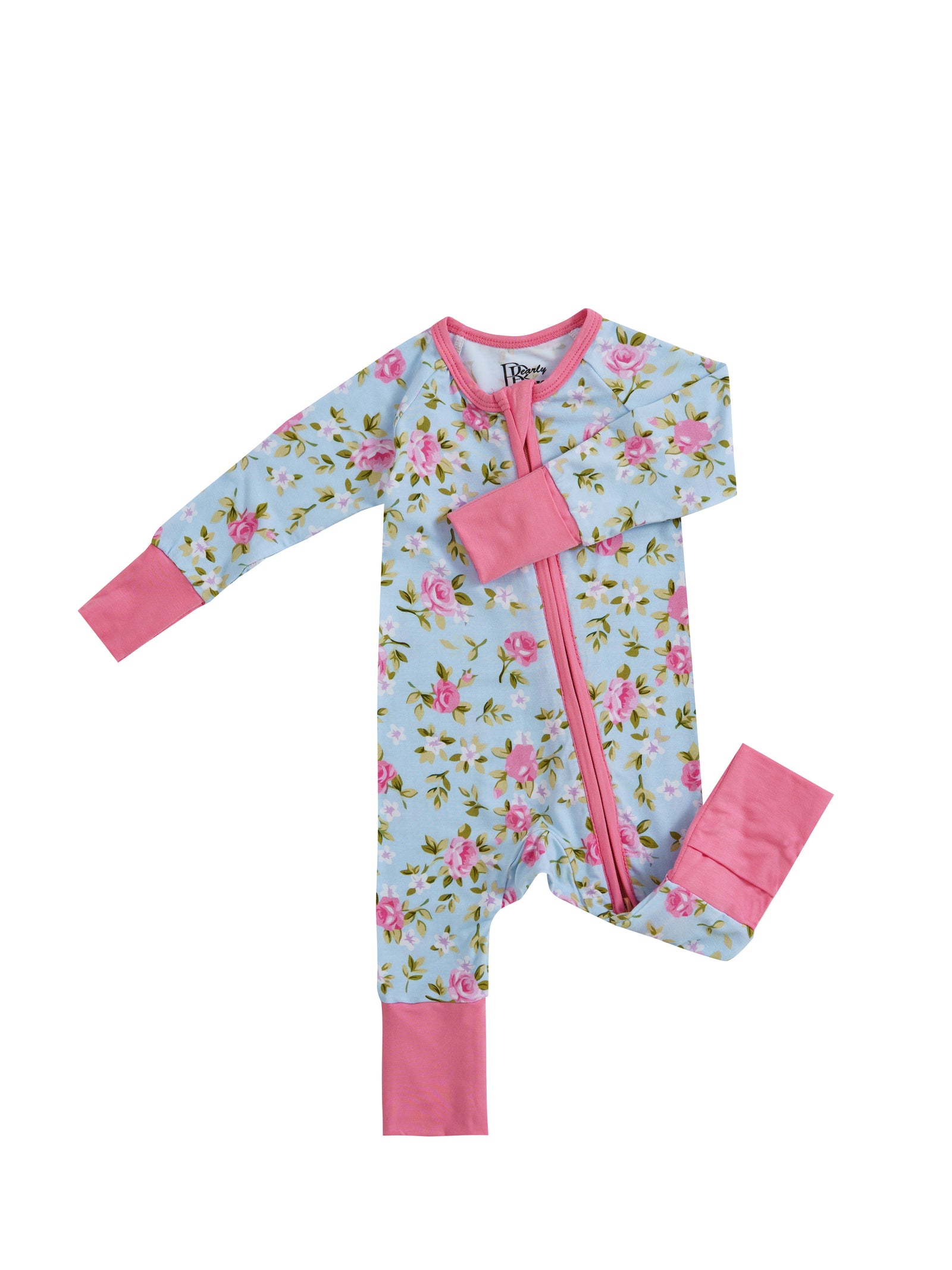 Rosie Bloom – Floral Bamboo Zipper Sleeper – Without Grippers