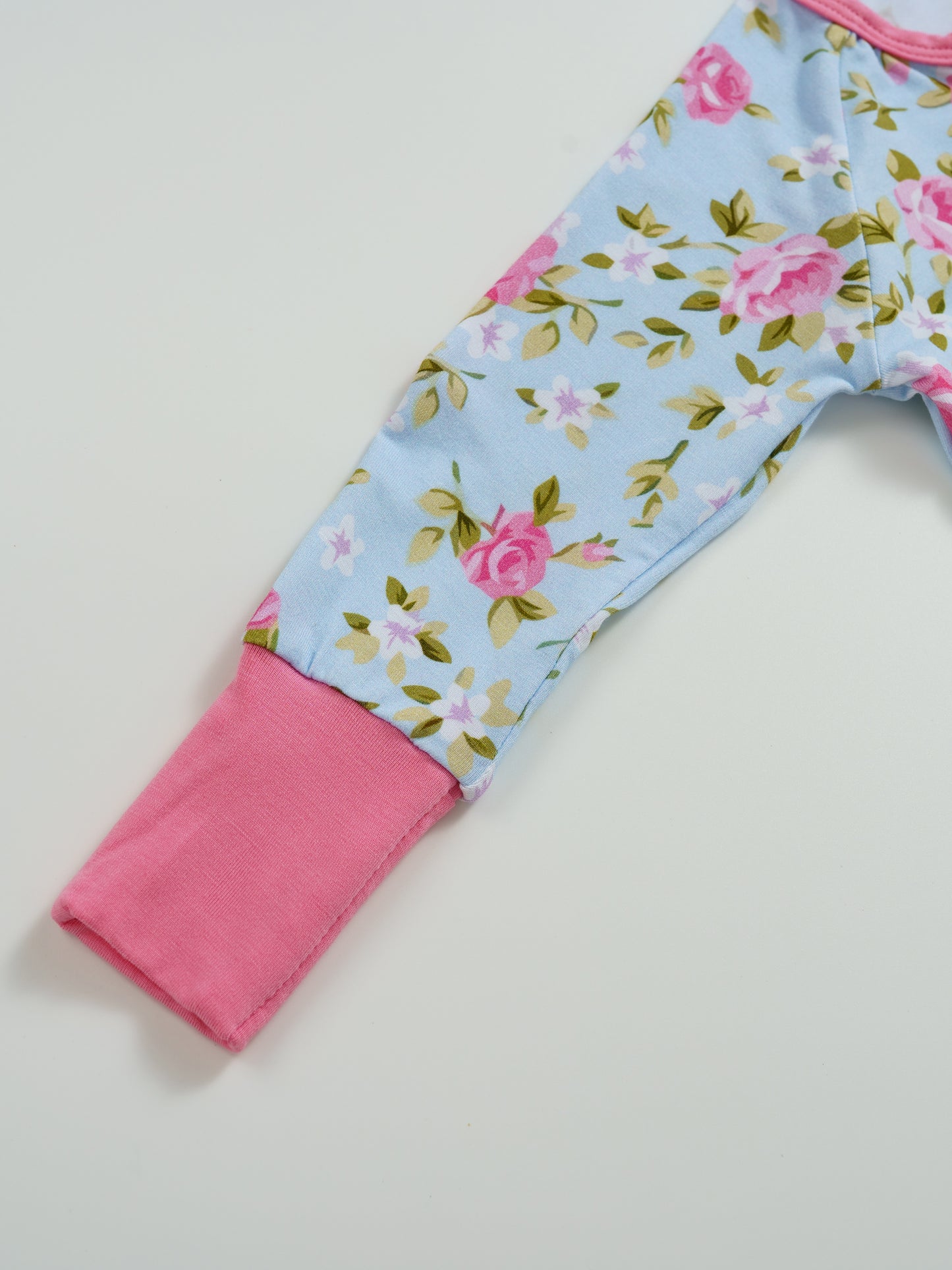 Rosie Bloom – Floral Bamboo Zipper Sleeper – Without Grippers