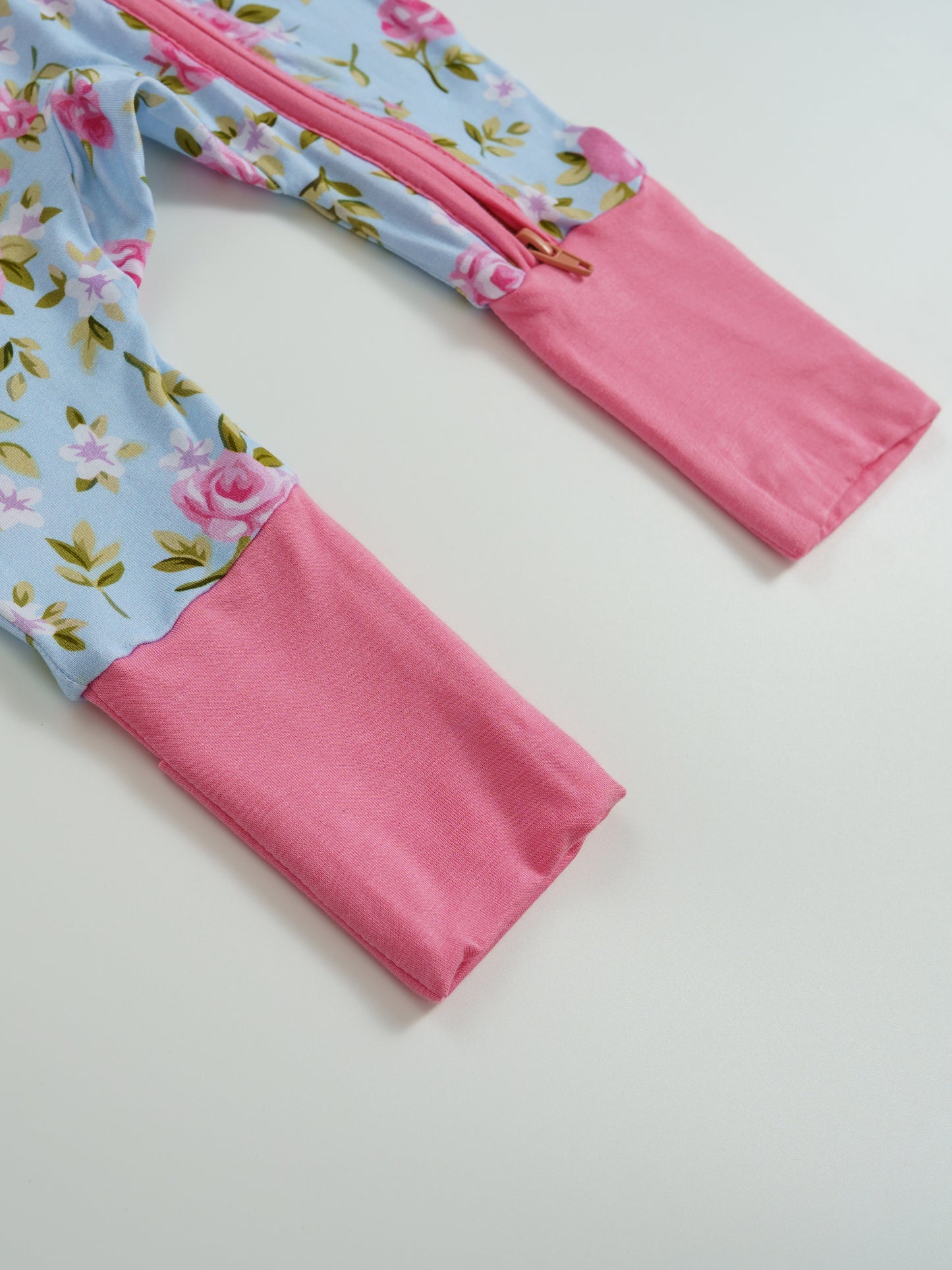 Rosie Bloom – Floral Bamboo Zipper Sleeper – Without Grippers