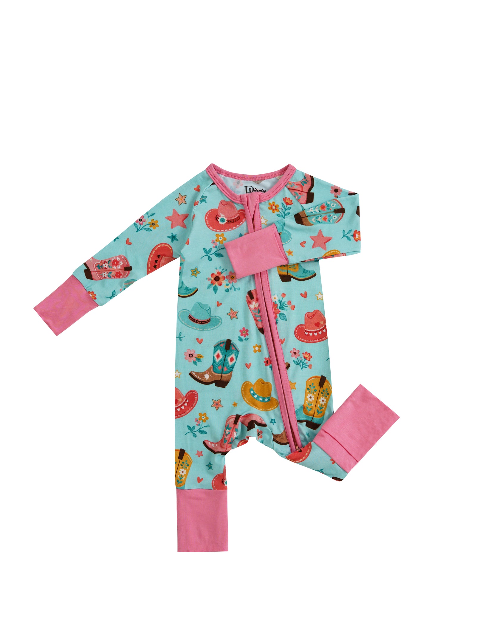 Cowgirl Cutie – Western Bamboo Zipper Sleeper – Without Grippers