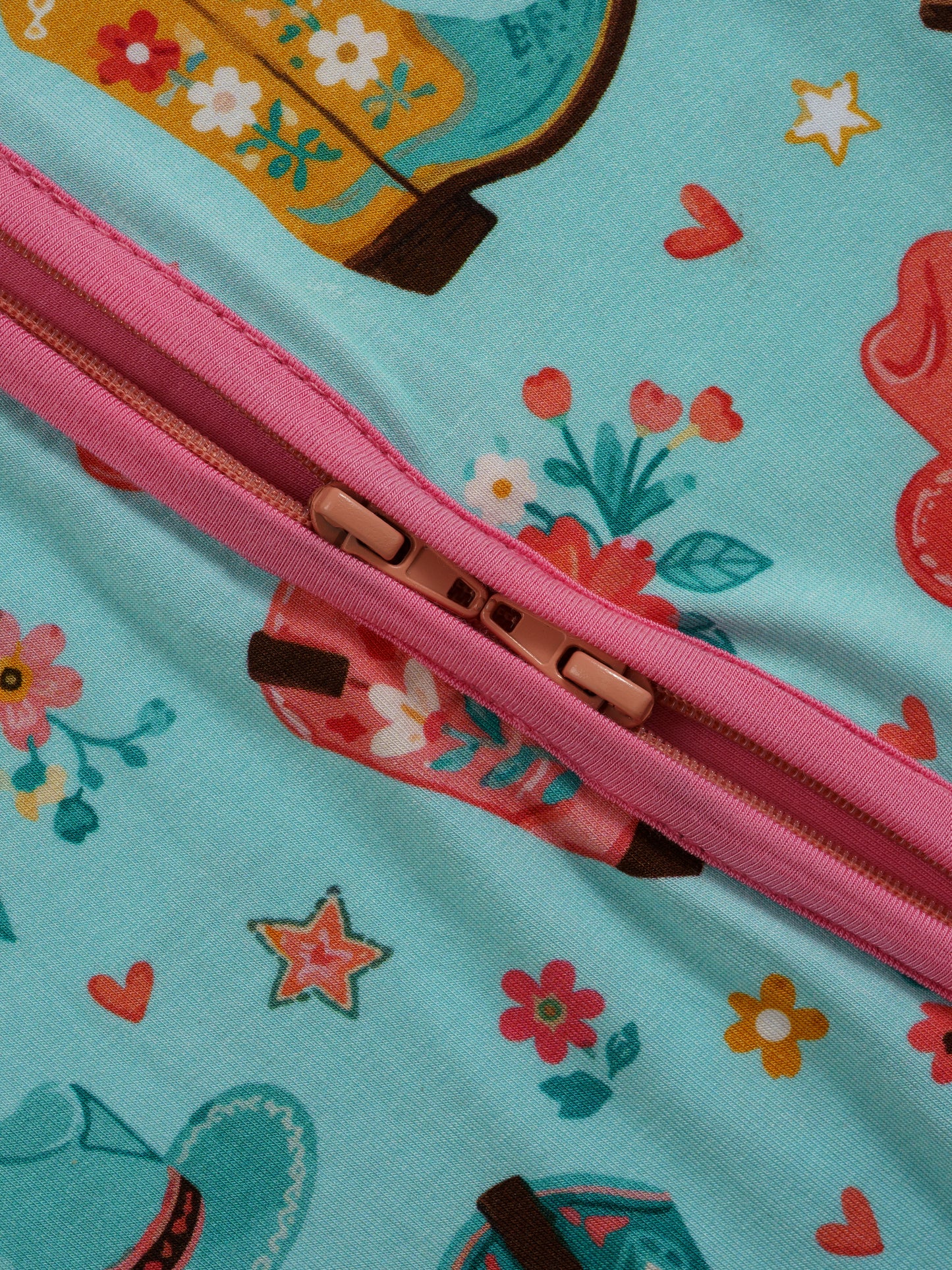Cowgirl Cutie – Western Bamboo Zipper Sleeper – With Grippers