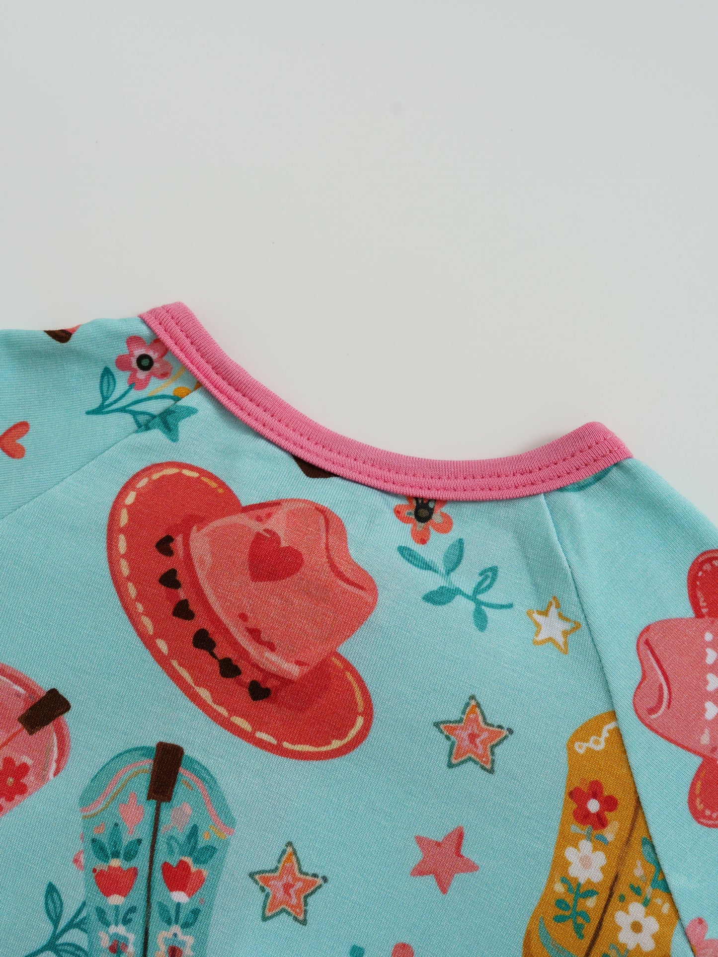 Cowgirl Cutie – Western Bamboo Zipper Sleeper – With Grippers