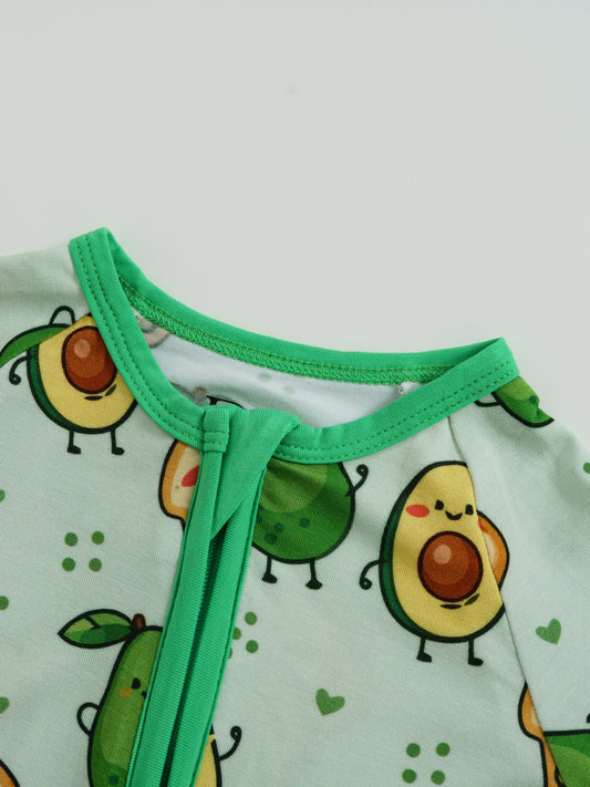 Avacado Toasties – Avocado Bamboo Zipper Sleeper – Without Grippers
