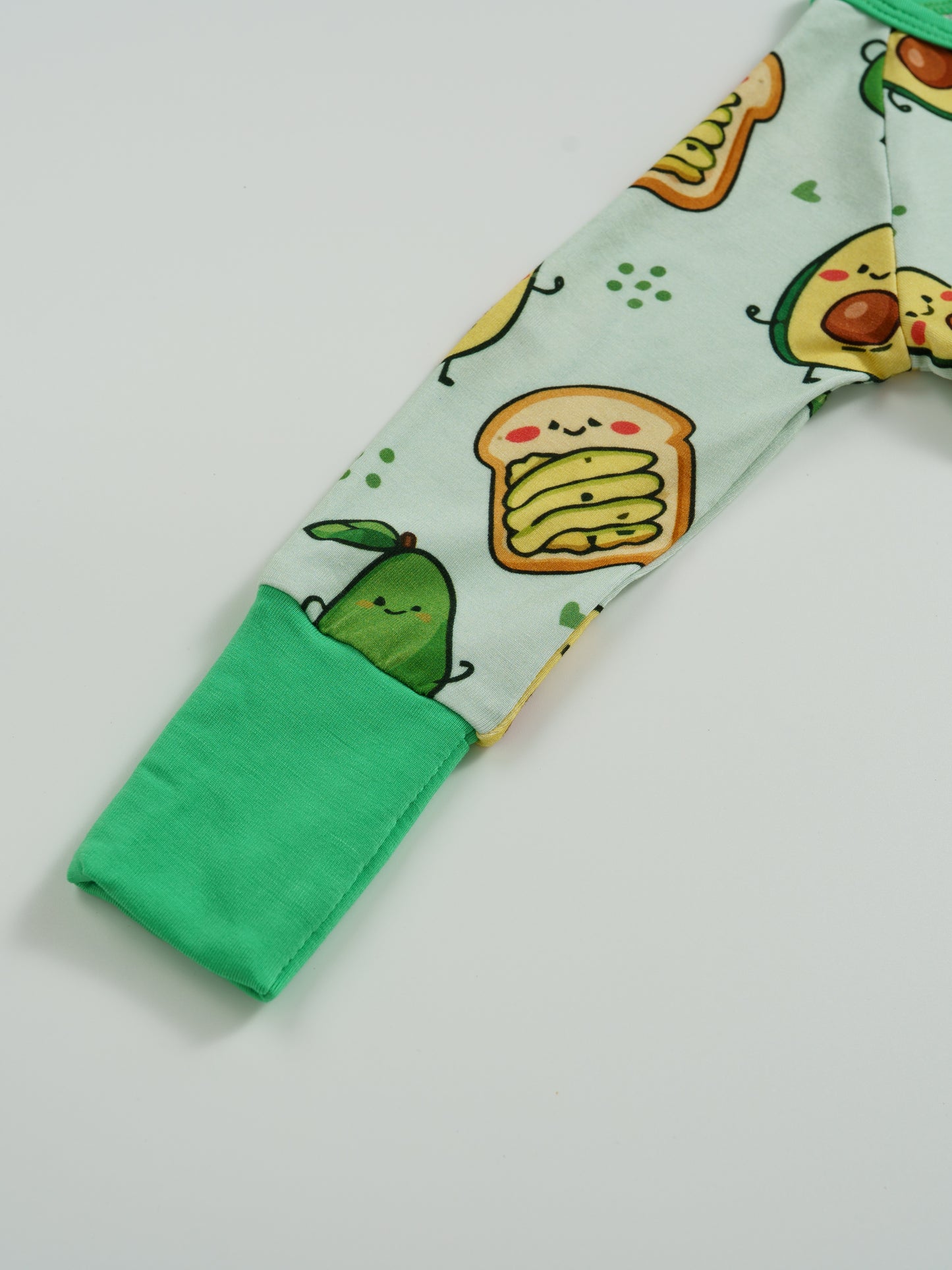 Avacado Toasties – Avocado Bamboo Zipper Sleeper – Without Grippers