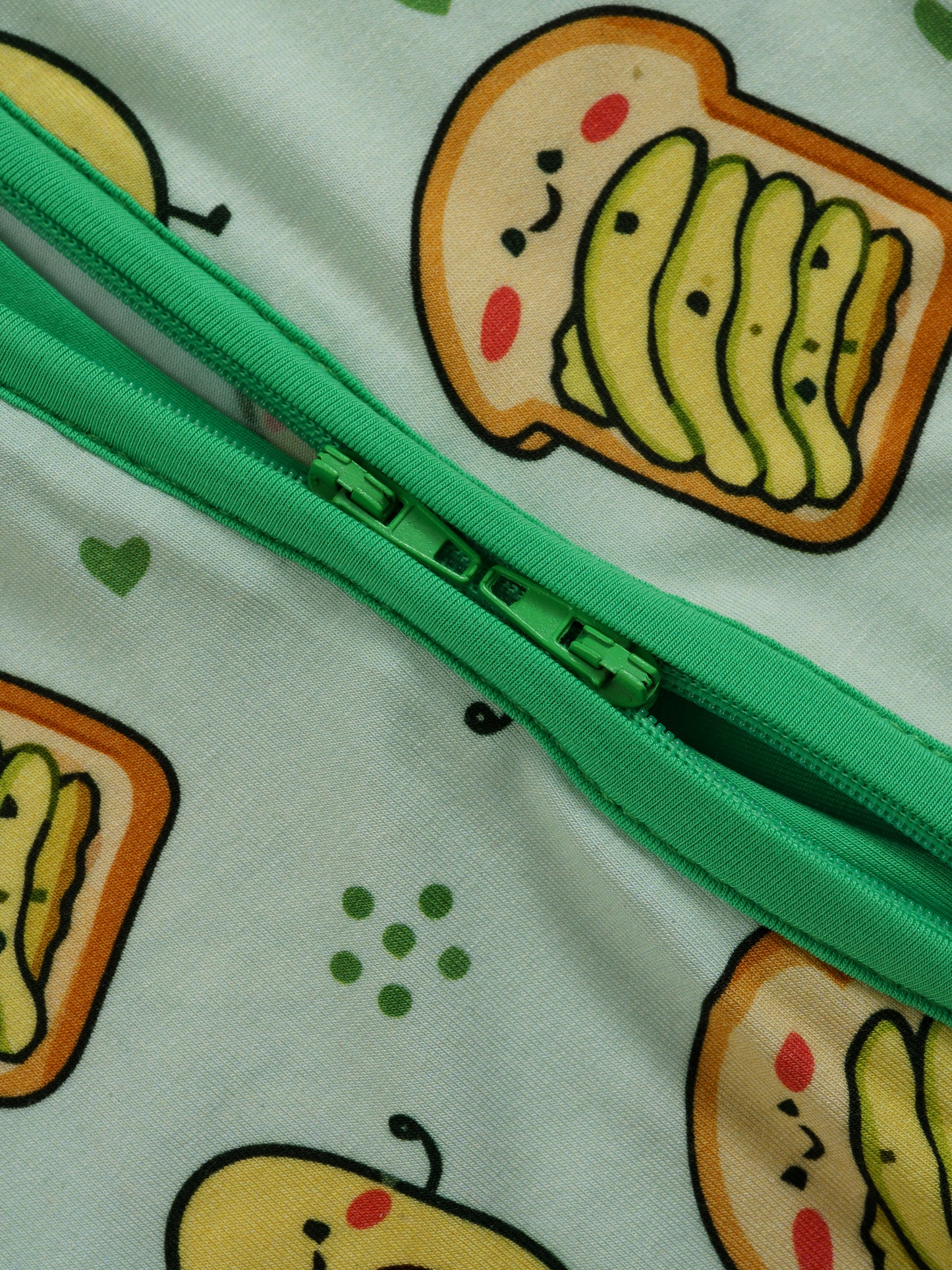 Avacado Toasties – Avocado Bamboo Zipper Sleeper – Without Grippers