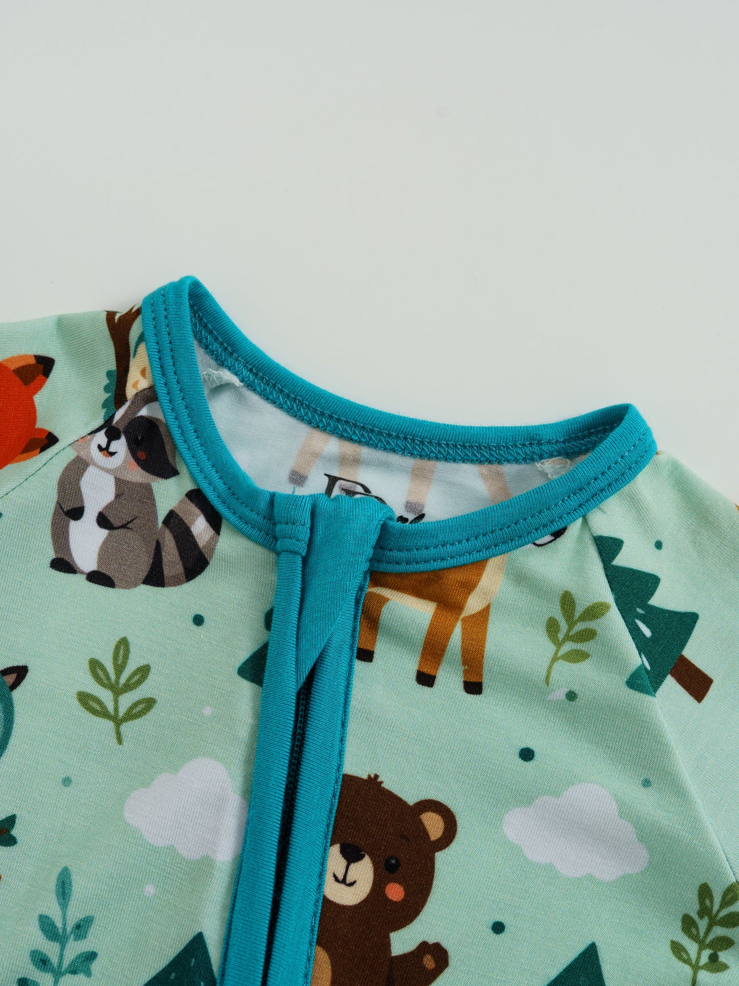 Bear Hugs – Forest Friends Bamboo Zipper Sleeper – With Grippers