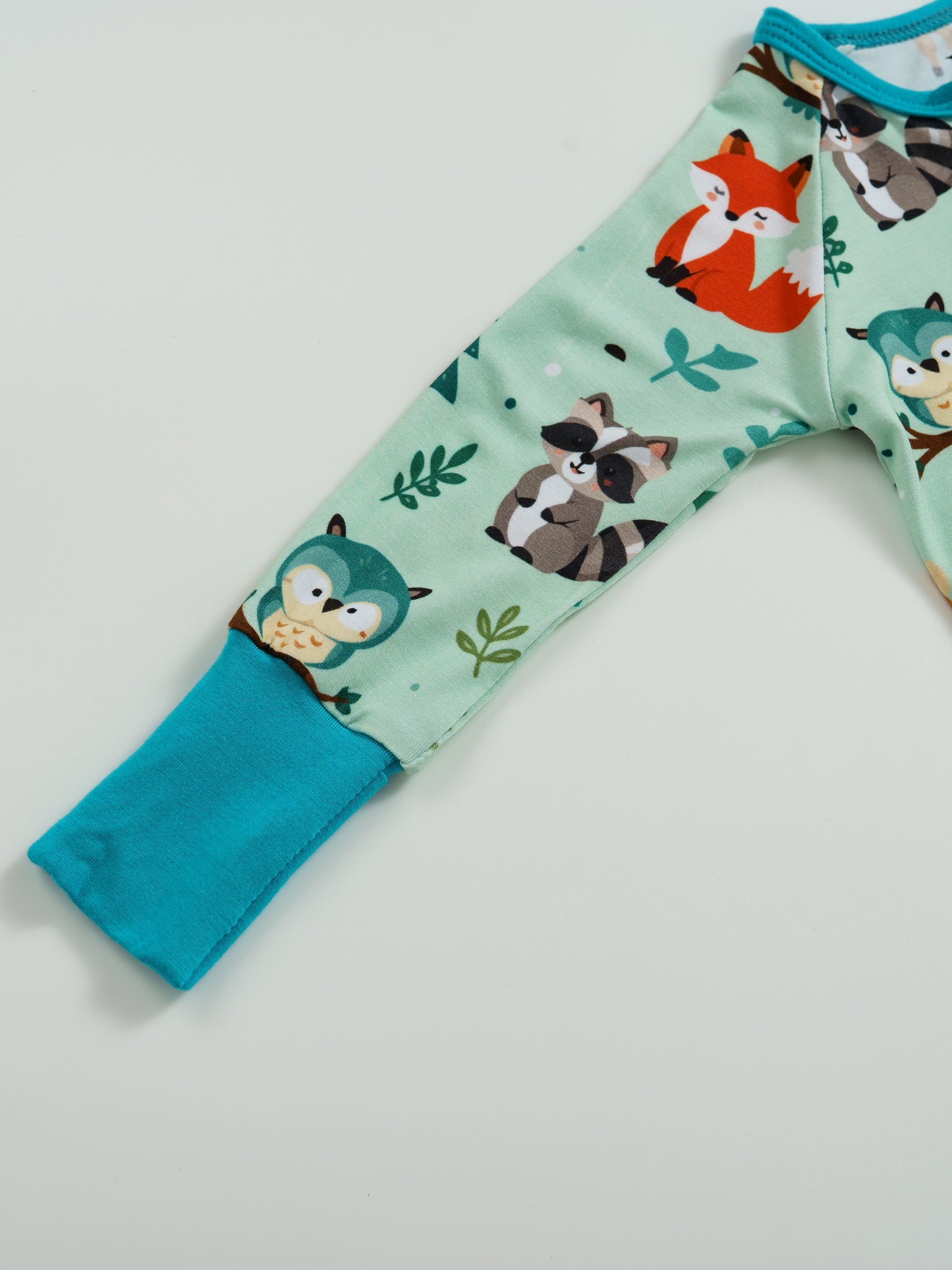 Bear Hugs – Forest Friends Bamboo Zipper Sleeper – With Grippers