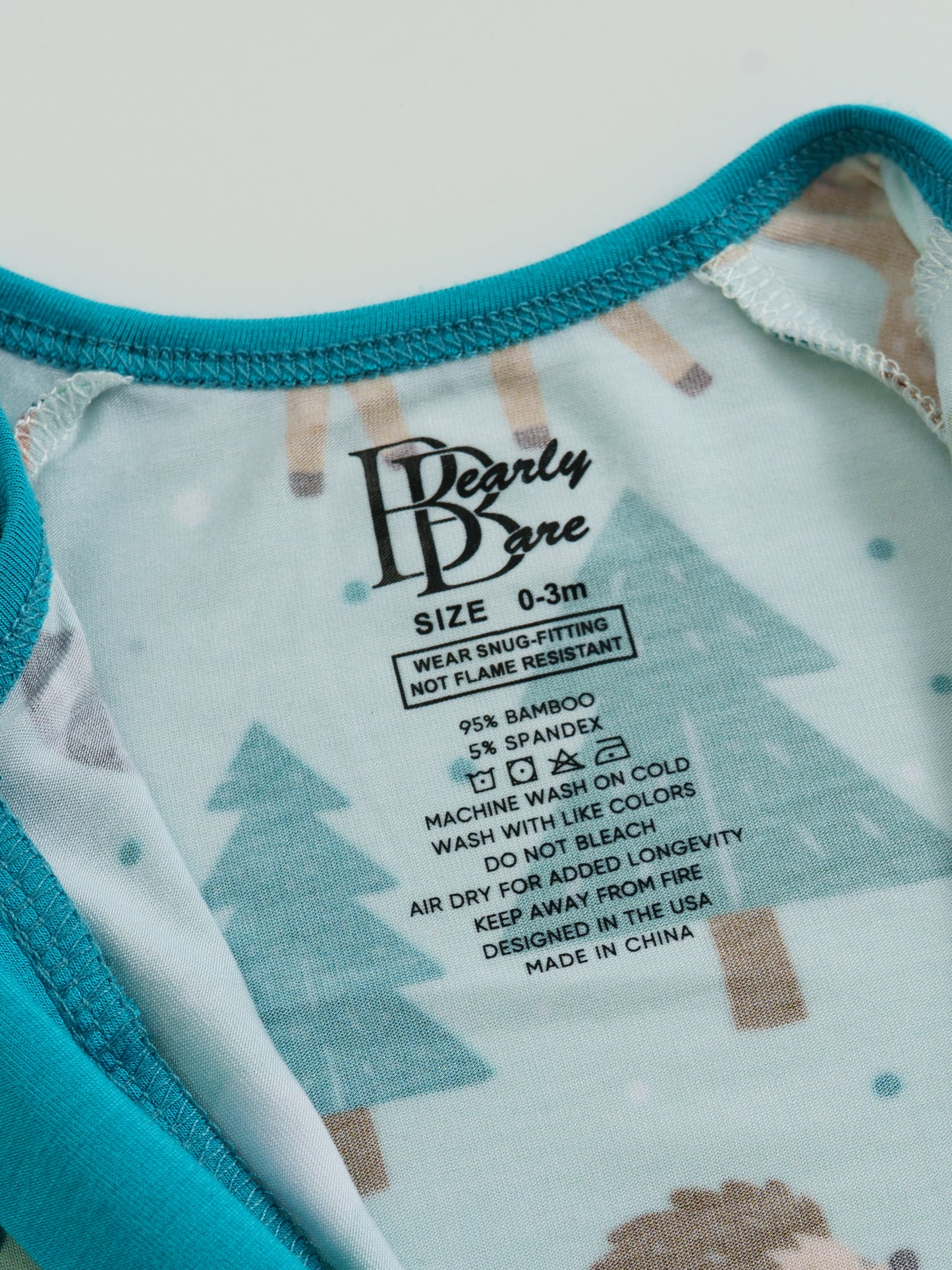 Bear Hugs – Forest Friends Bamboo Zipper Sleeper – Without Grippers