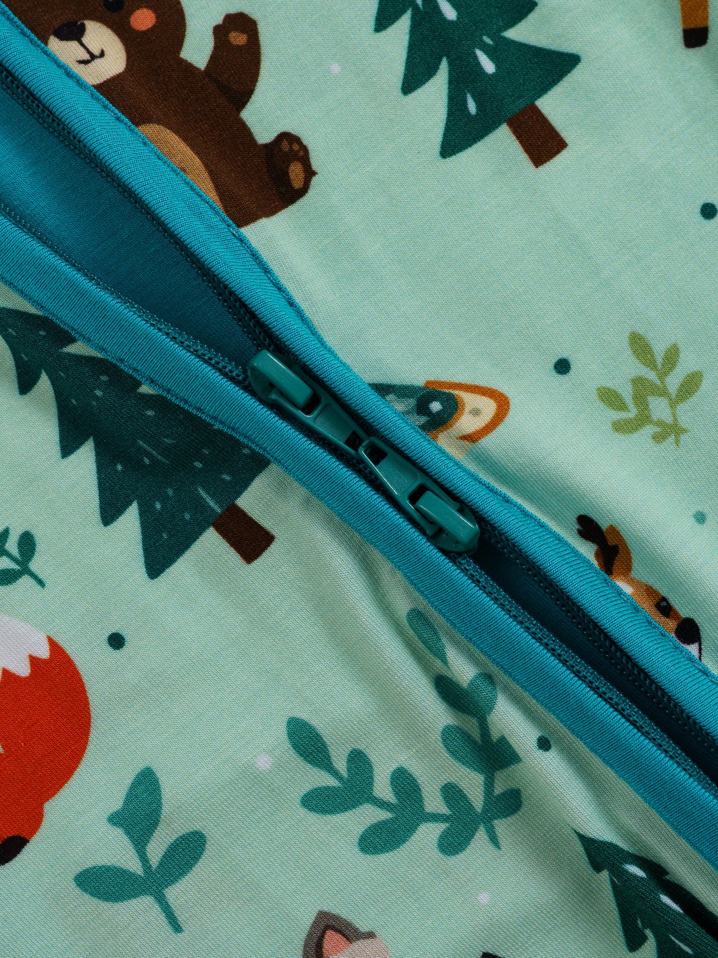 Bear Hugs – Forest Friends Bamboo Zipper Sleeper – With Grippers
