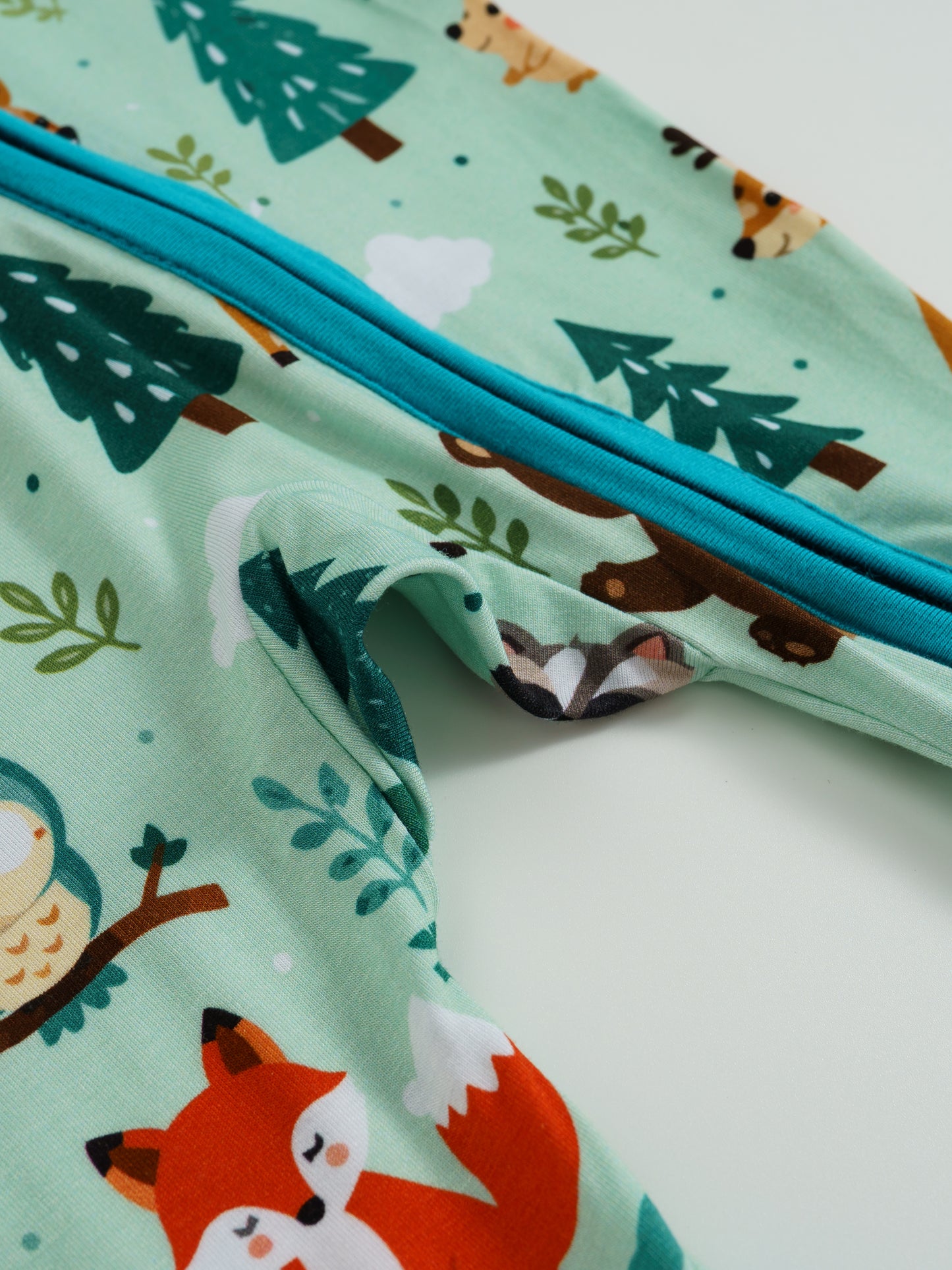 Bear Hugs – Forest Friends Bamboo Zipper Sleeper – With Grippers
