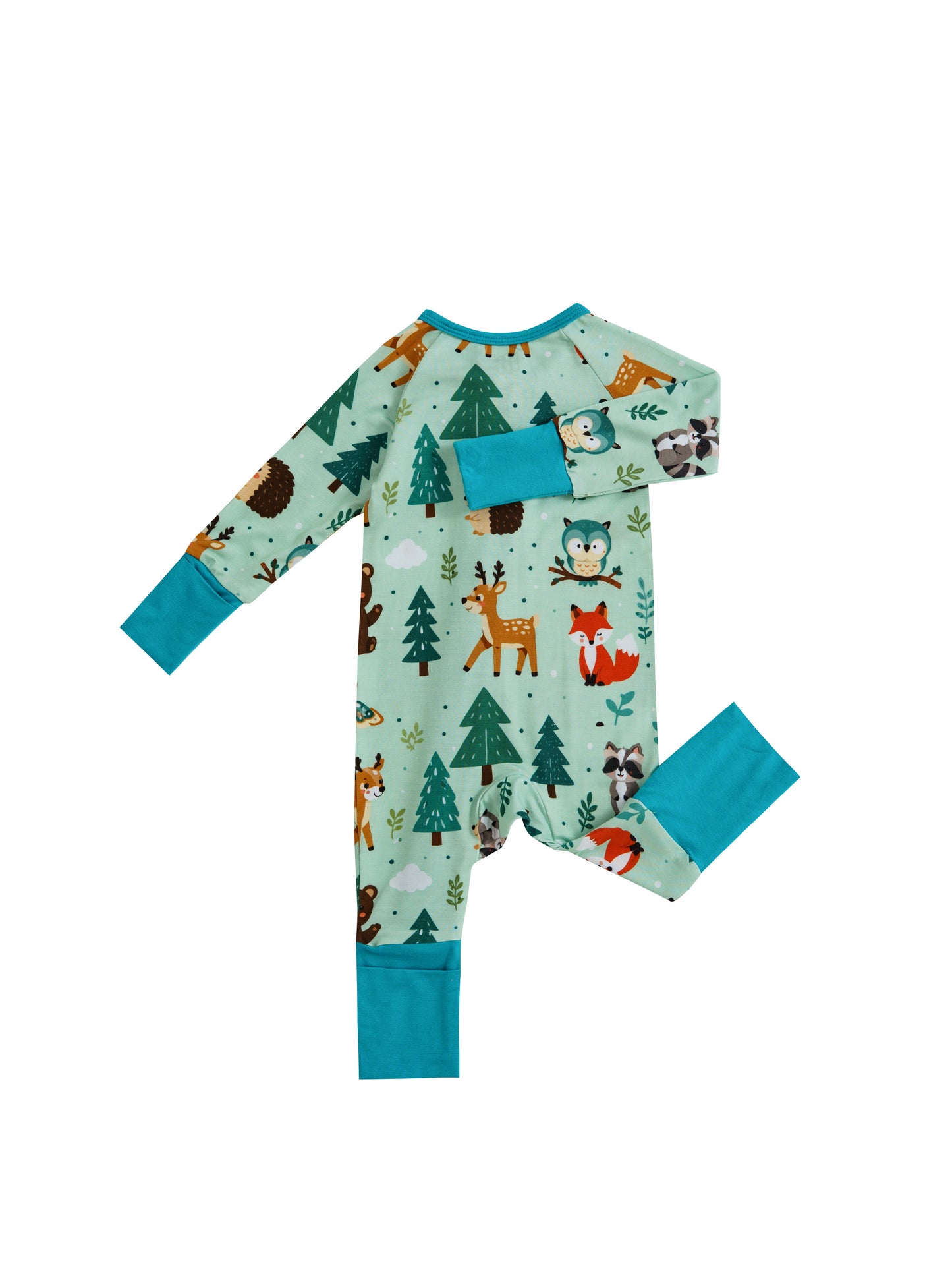 Bear Hugs – Forest Friends Bamboo Zipper Sleeper – Without Grippers