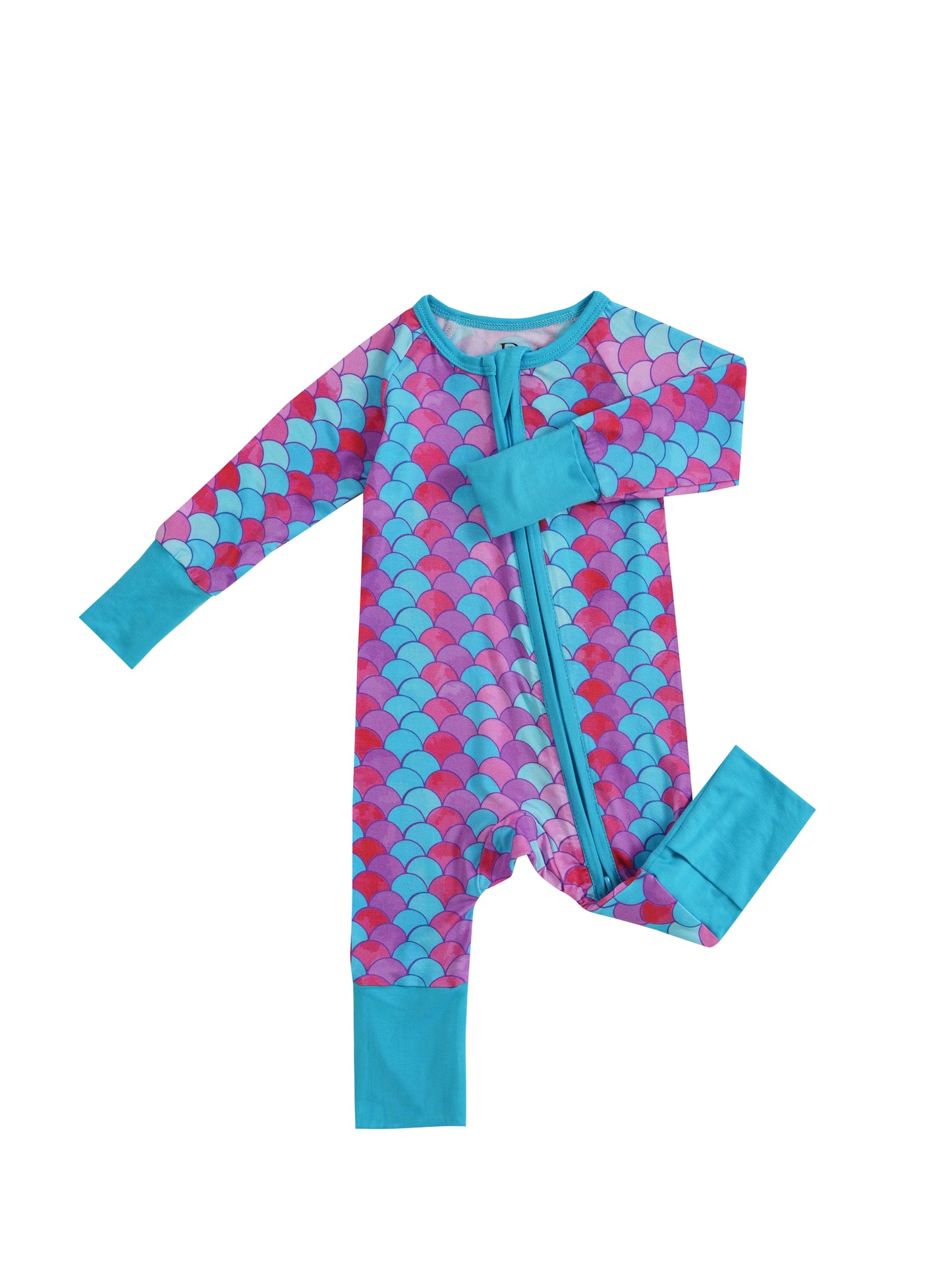 Mermaid Magic – Mermaid Bamboo Zipper Sleeper – Without Grippers
